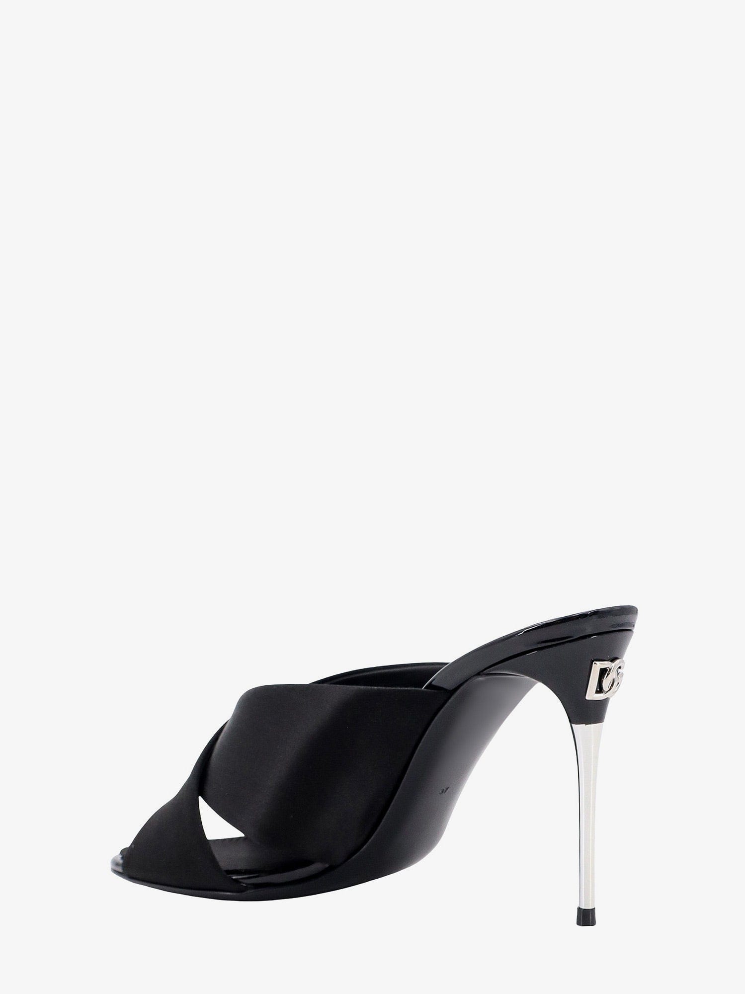 Dolce & Gabbana Satin sandals with back monogram