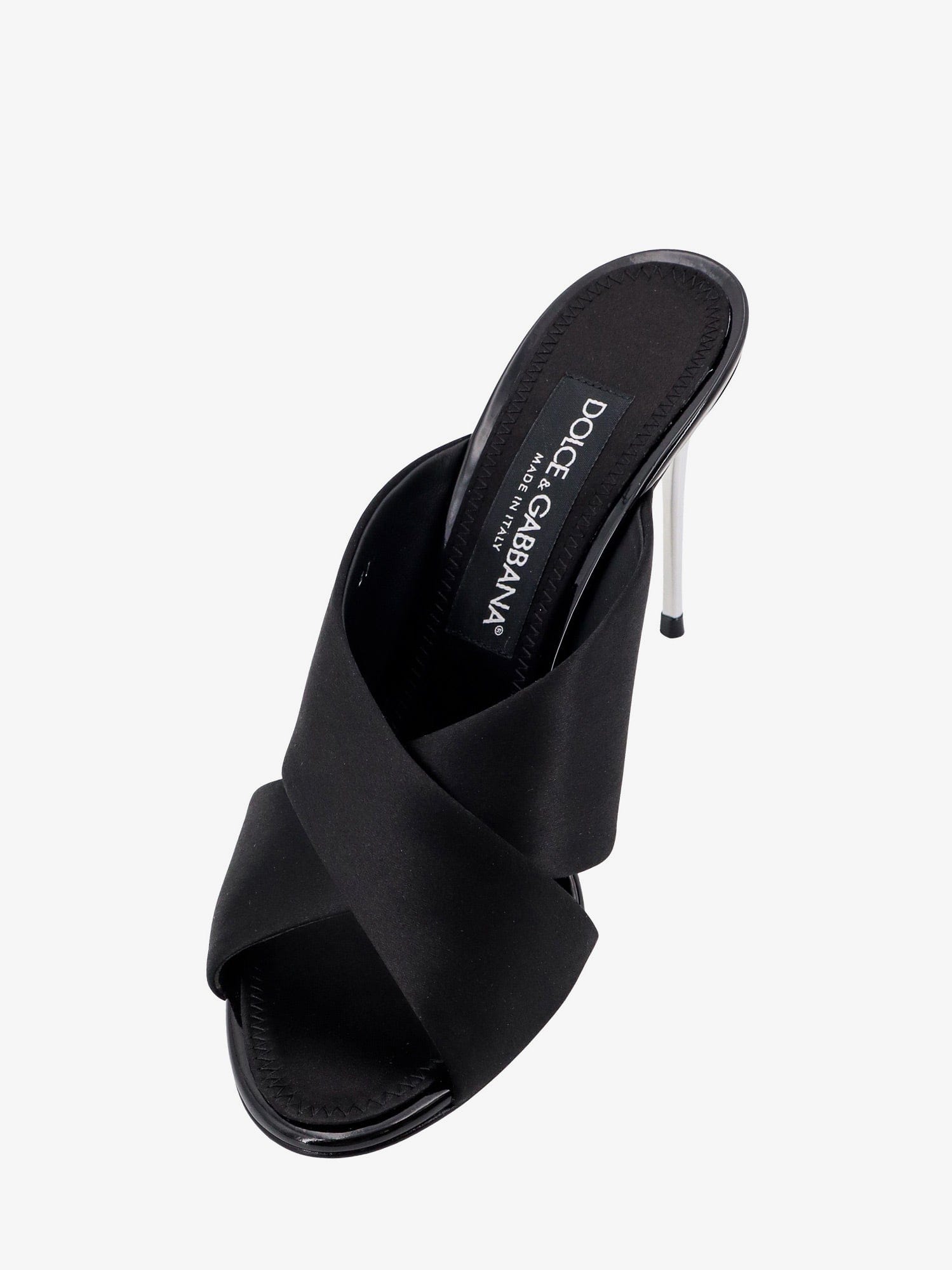 Dolce & Gabbana Satin sandals with back monogram
