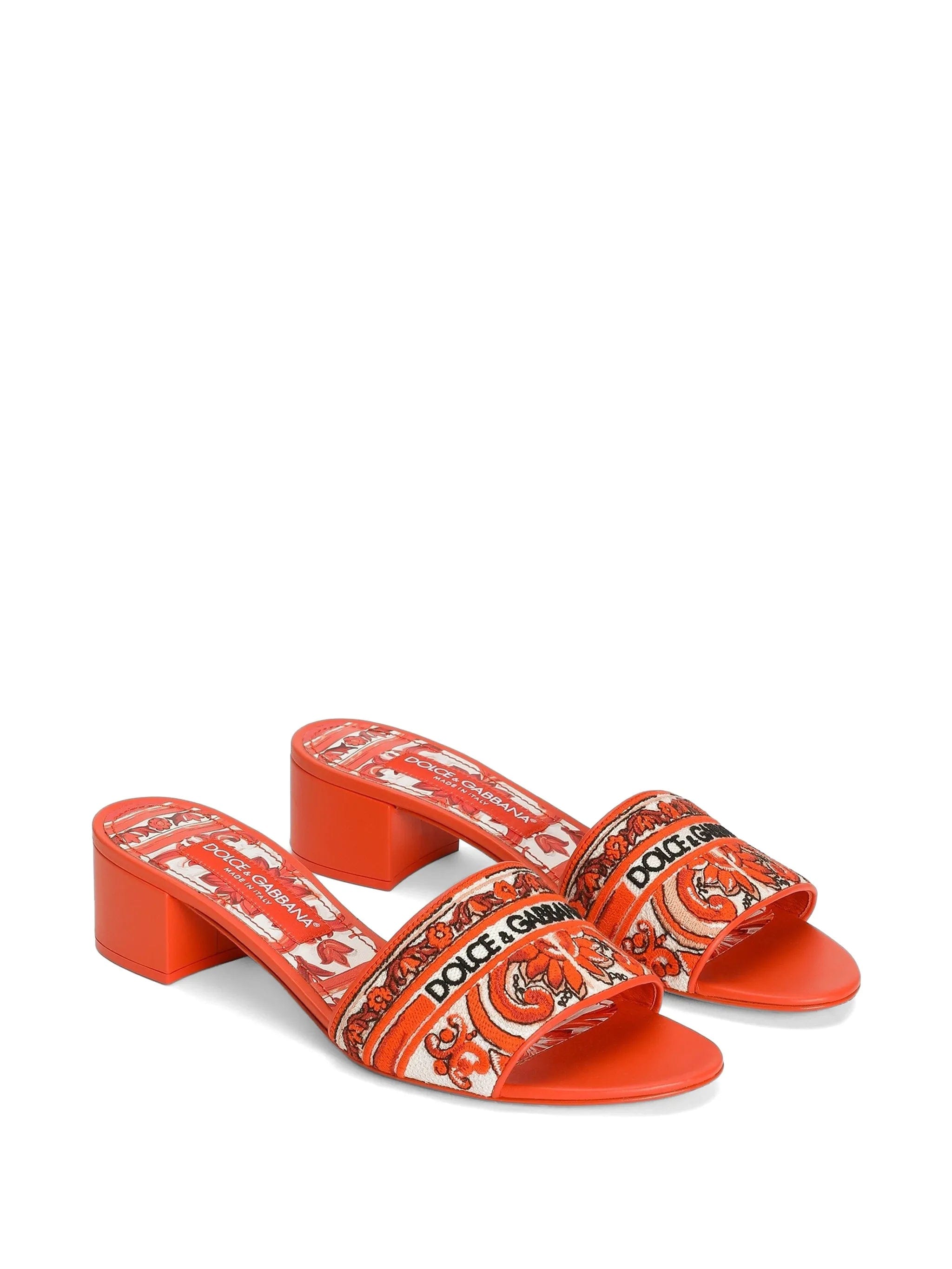 Dolce & Gabbana mules with majolica - embroidery