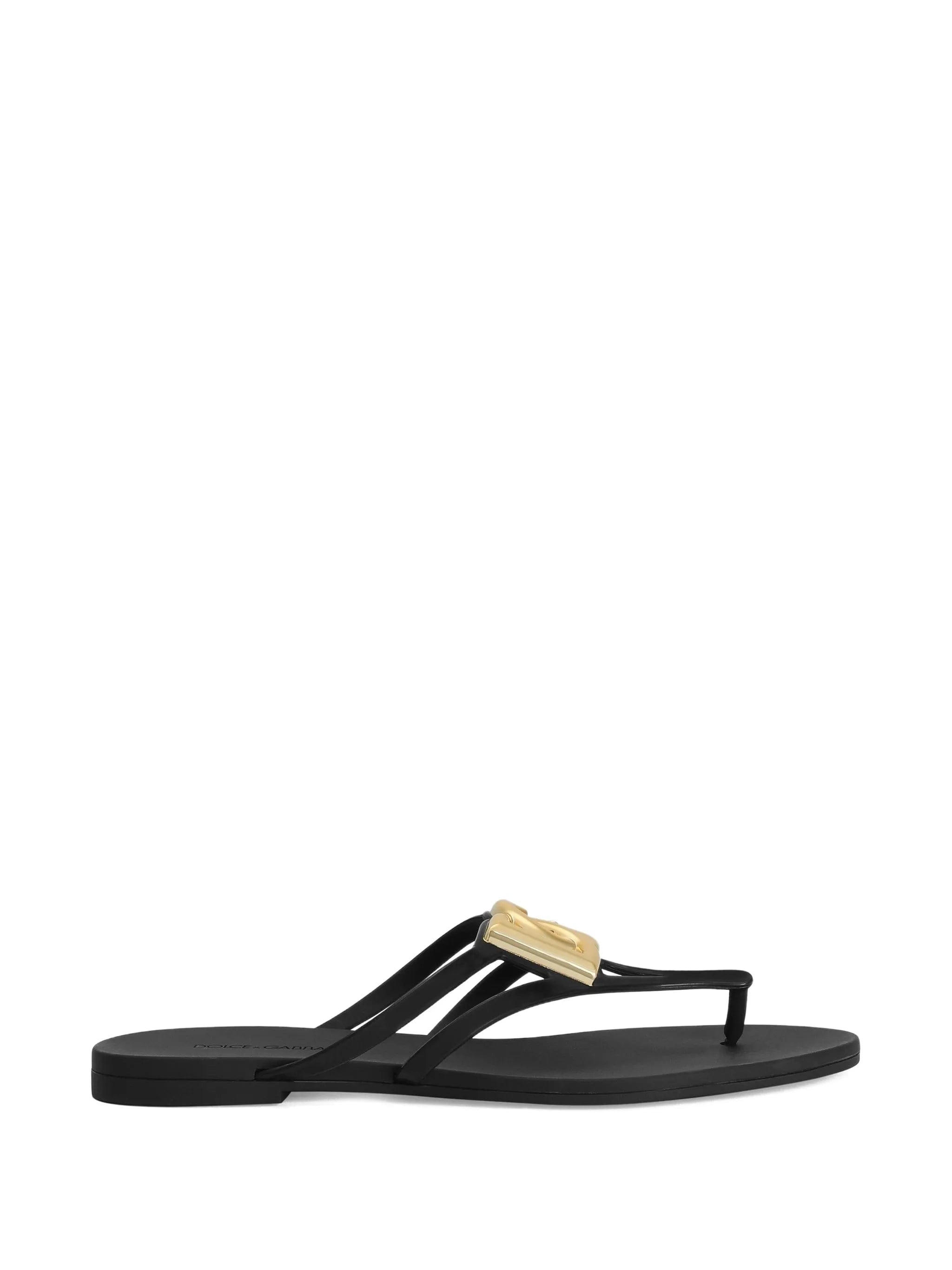 Dolce & Gabbana logo plaque flip - flops