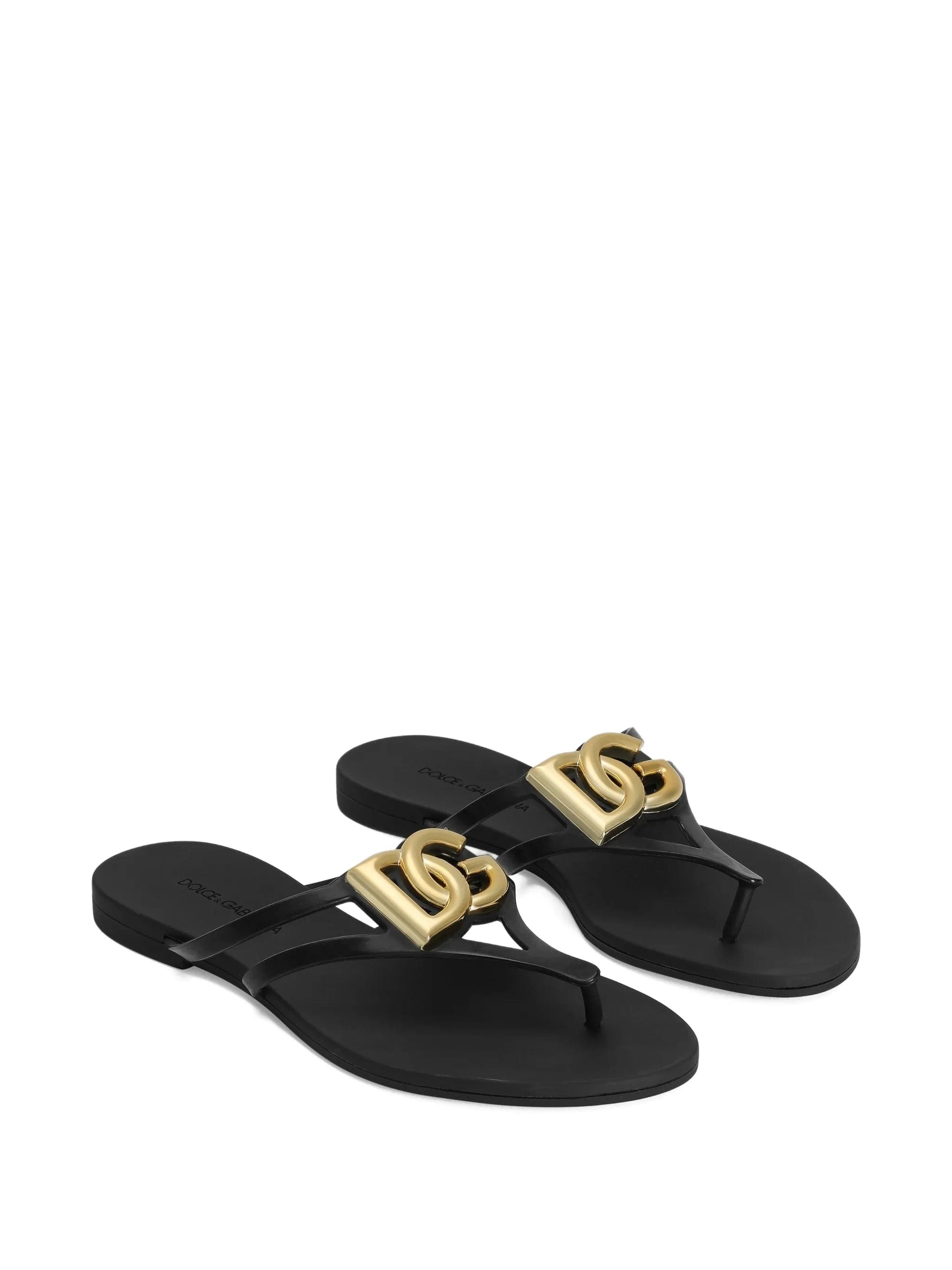 Dolce & Gabbana logo plaque flip - flops