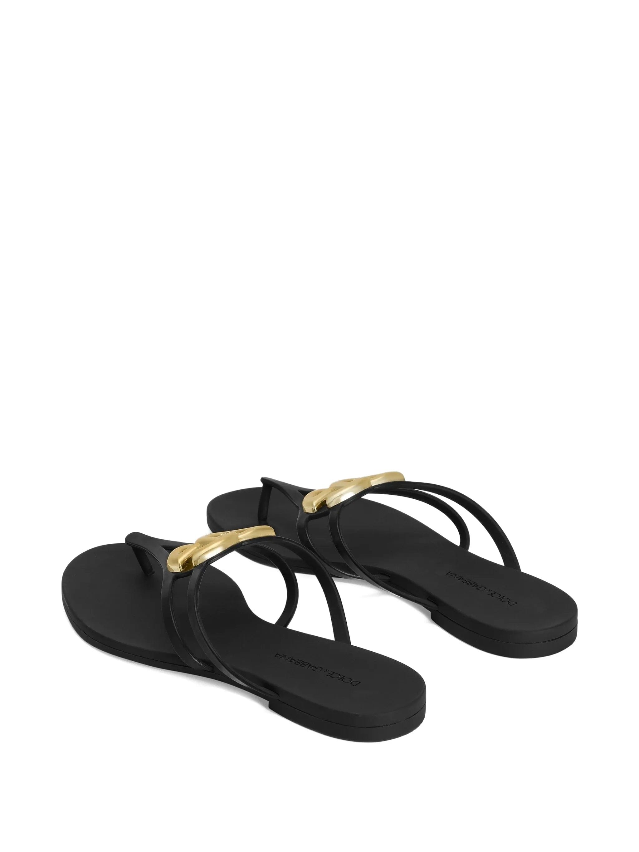 Dolce & Gabbana logo plaque flip - flops