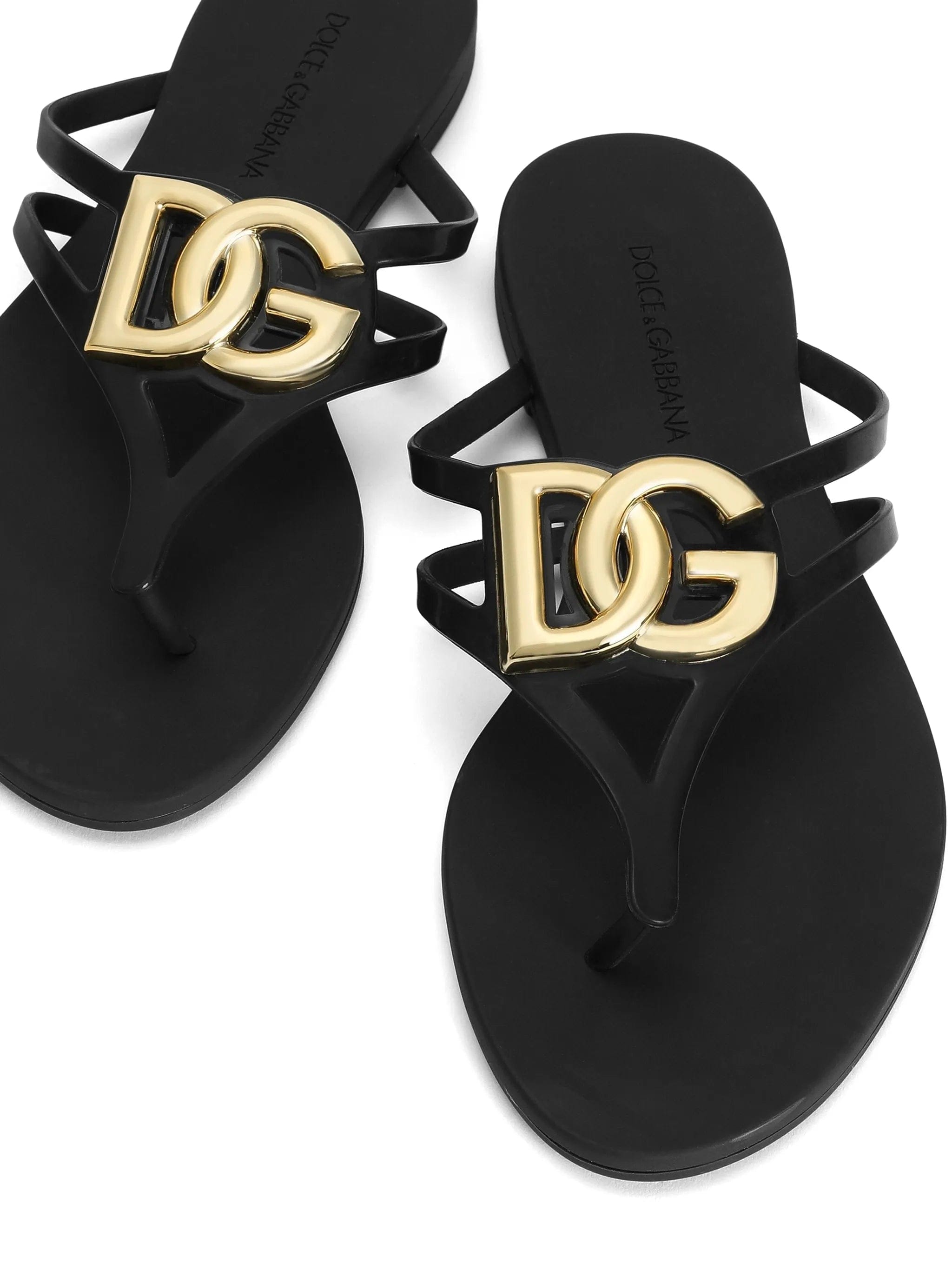 Dolce & Gabbana logo plaque flip - flops