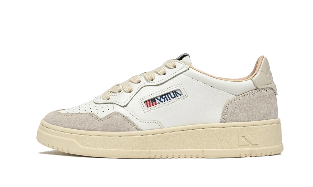 AUTRY Medalist Low Leather Suede White Pelican