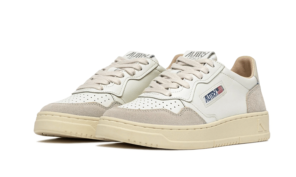 AUTRY Medalist Low Leather Suede White Pelican