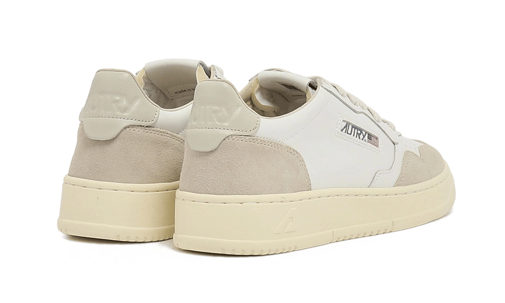 AUTRY Medalist Low Leather Suede White Pelican