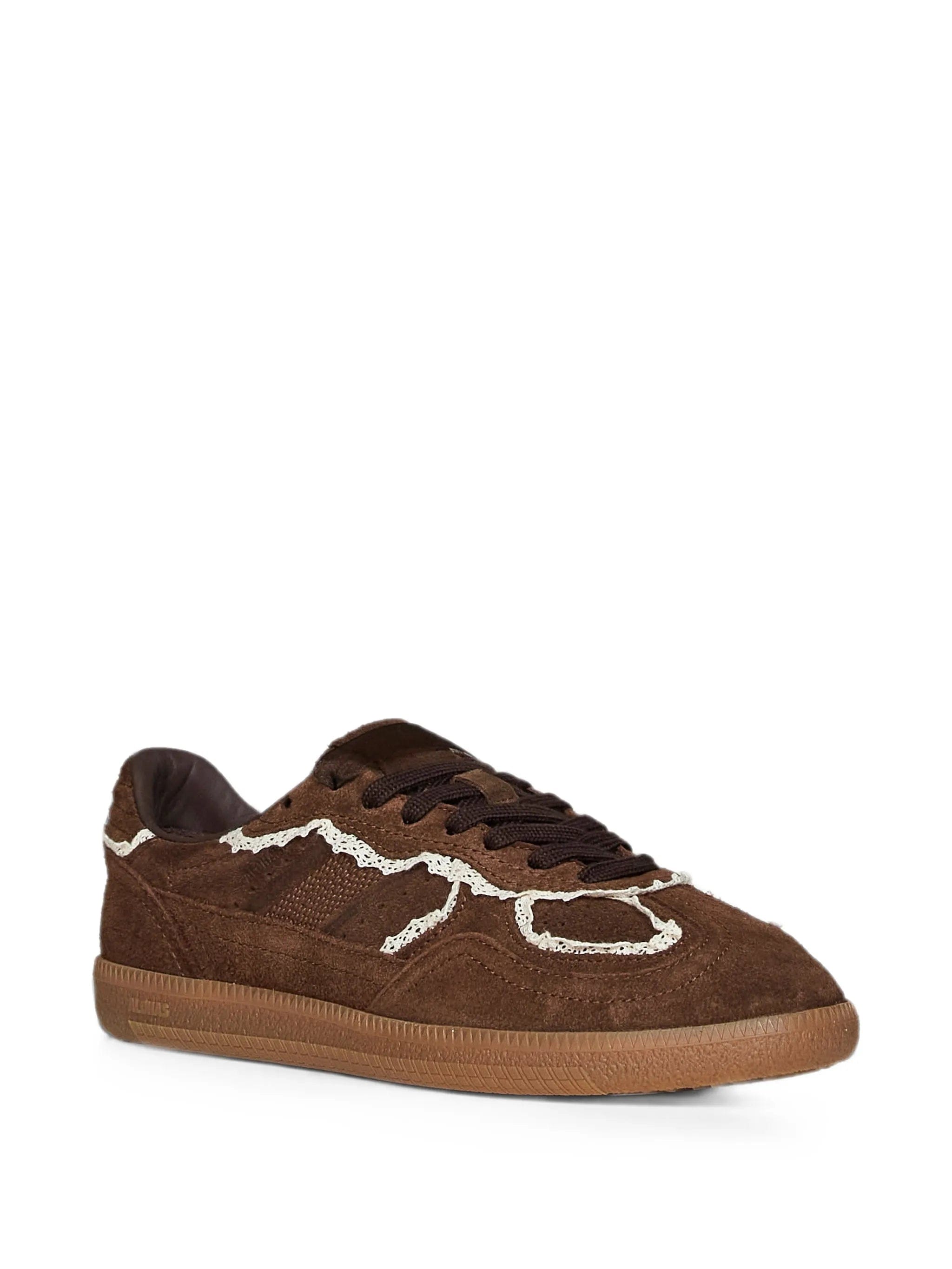 Alohas crochet - trim suede sneakers