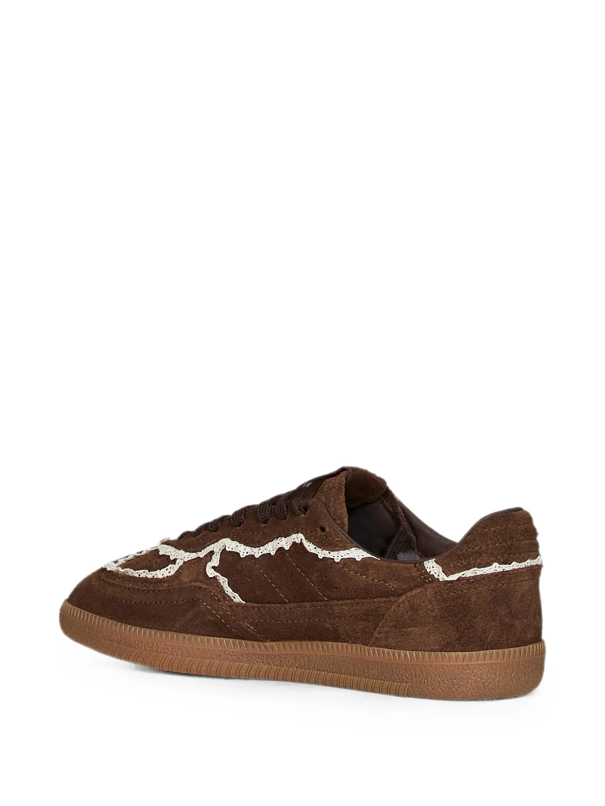 Alohas crochet - trim suede sneakers