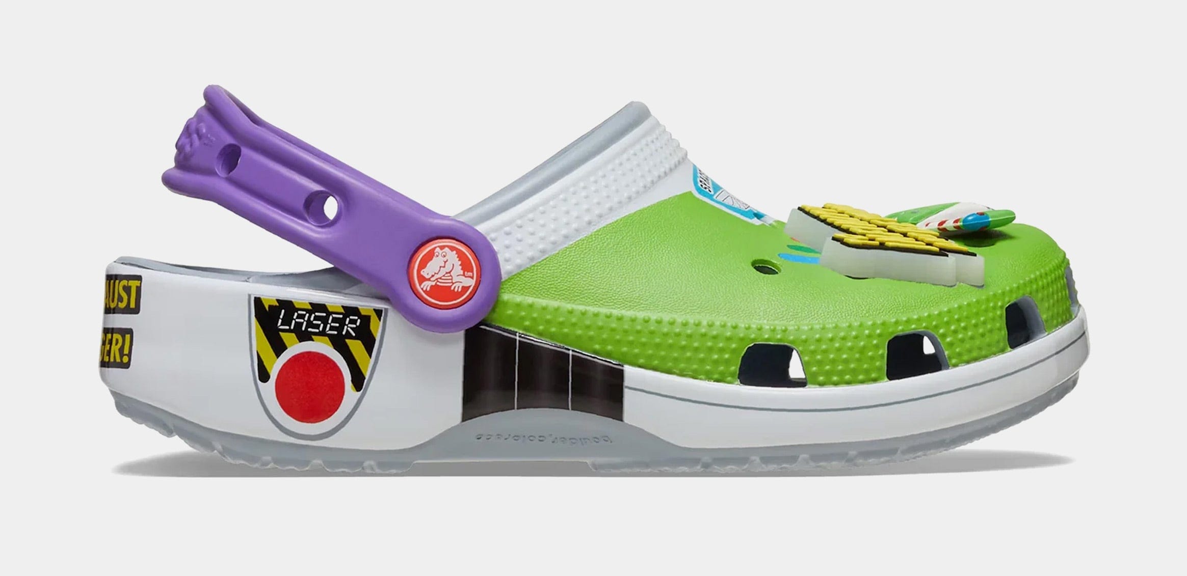 CROCS Disney Pixar's Toy Story Buzz Lightyear Classic Clog Preschool/Grade School Sandals (Green/White/Purple)