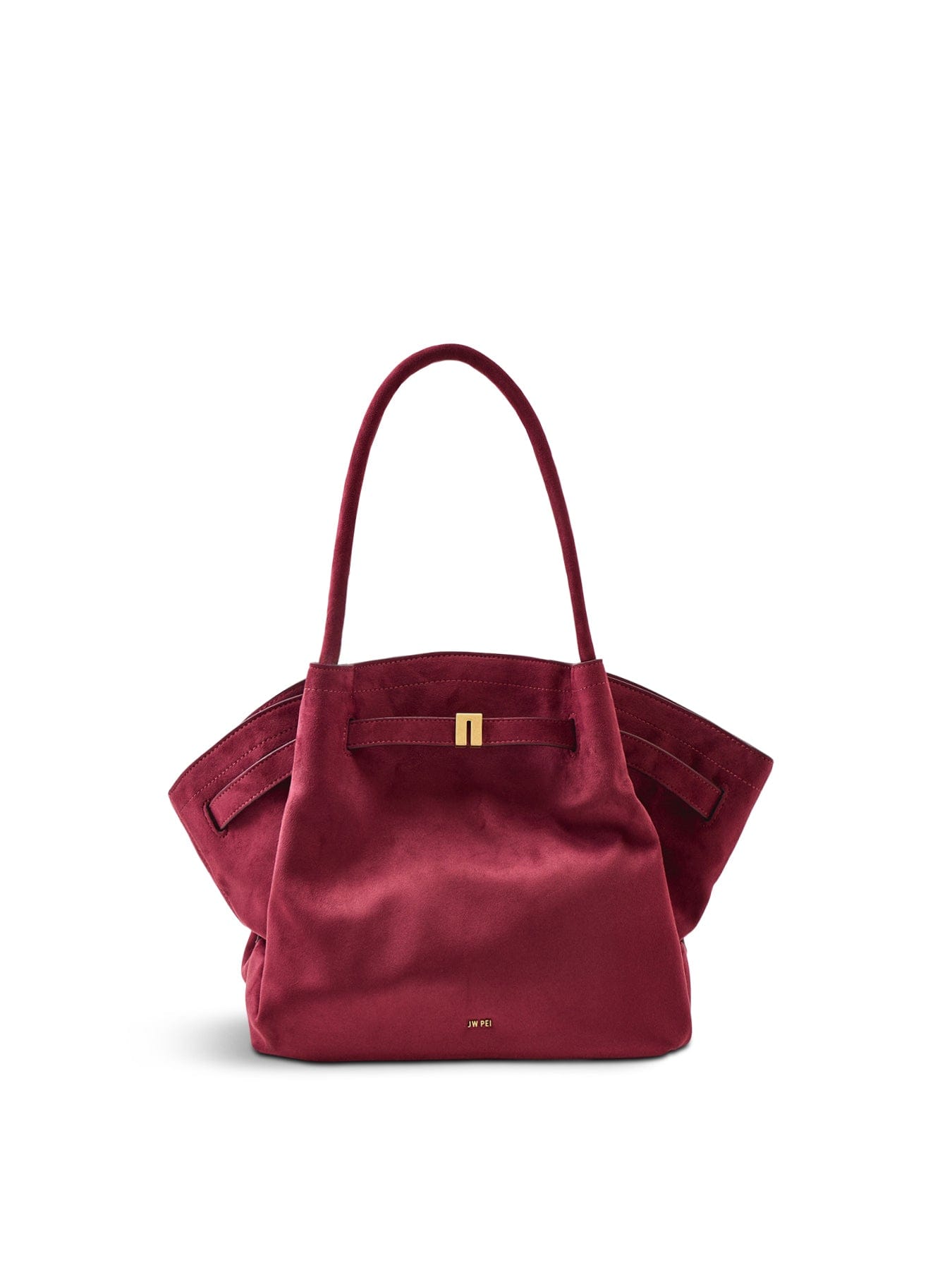 JW PEI Hana Faux Suede Medium Tote Bag Red