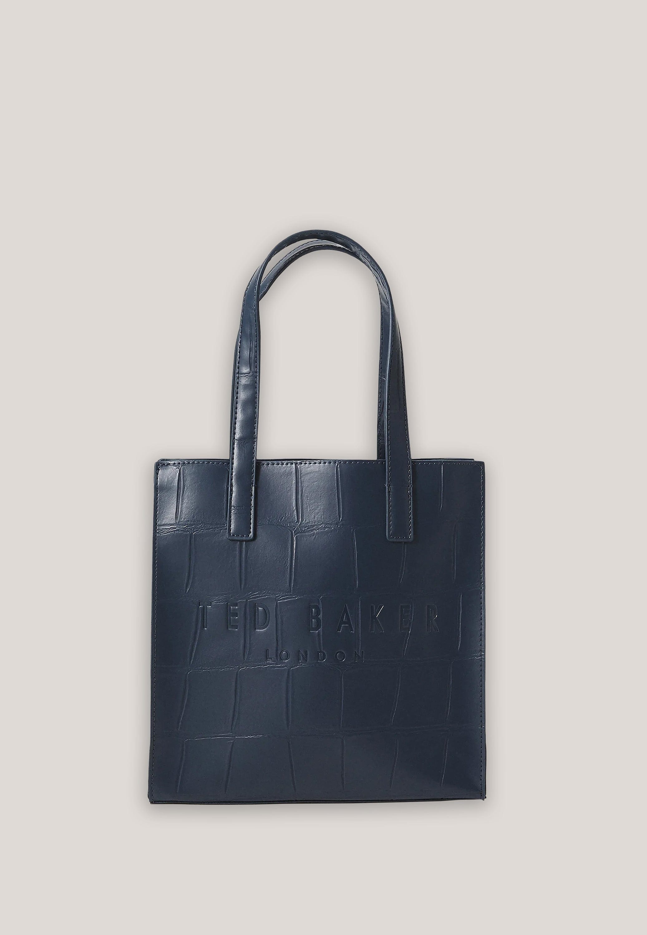 Ted Baker Reptcon Croc Effect Small Icon Bag Navy