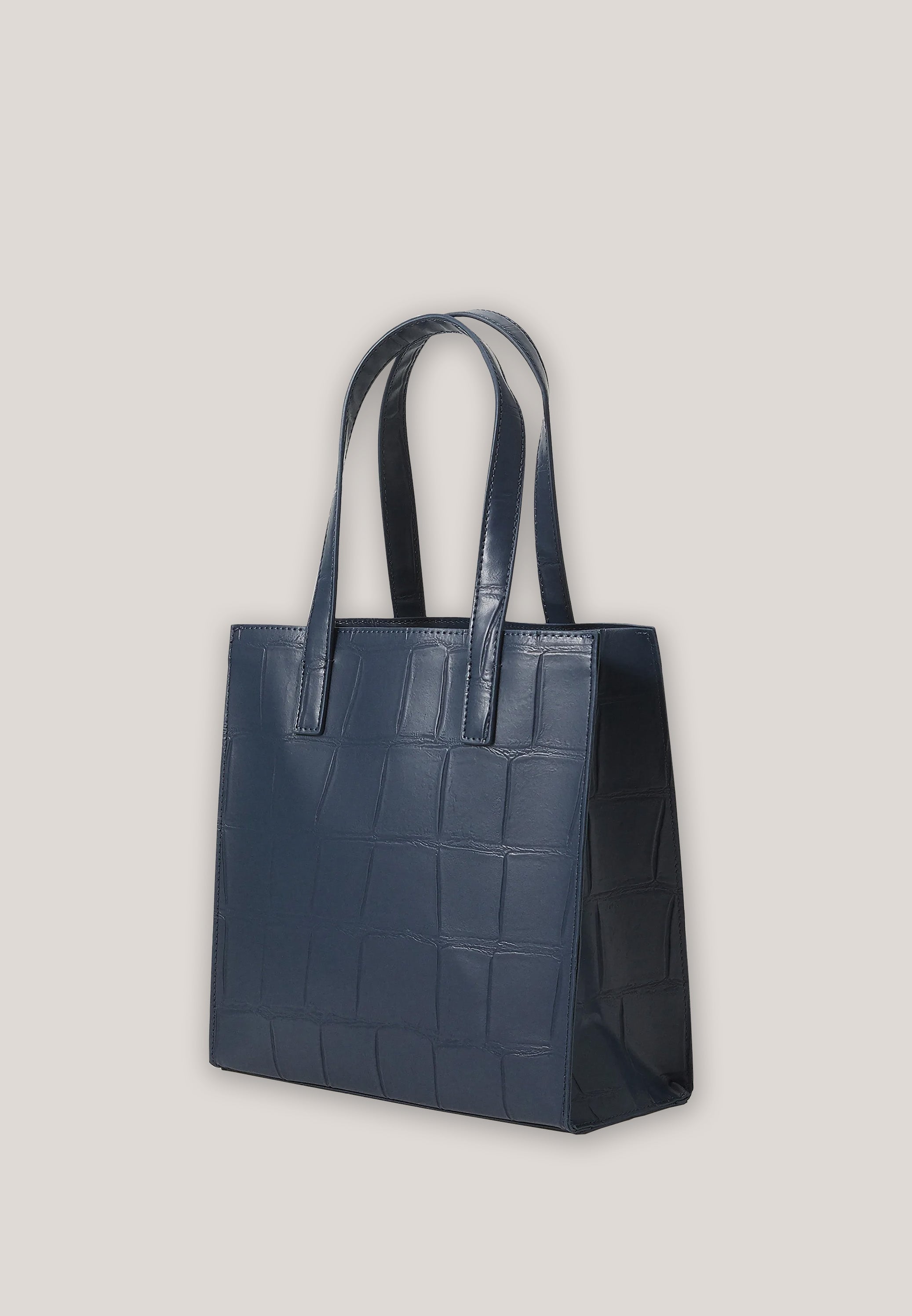 Ted Baker Reptcon Croc Effect Small Icon Bag Navy