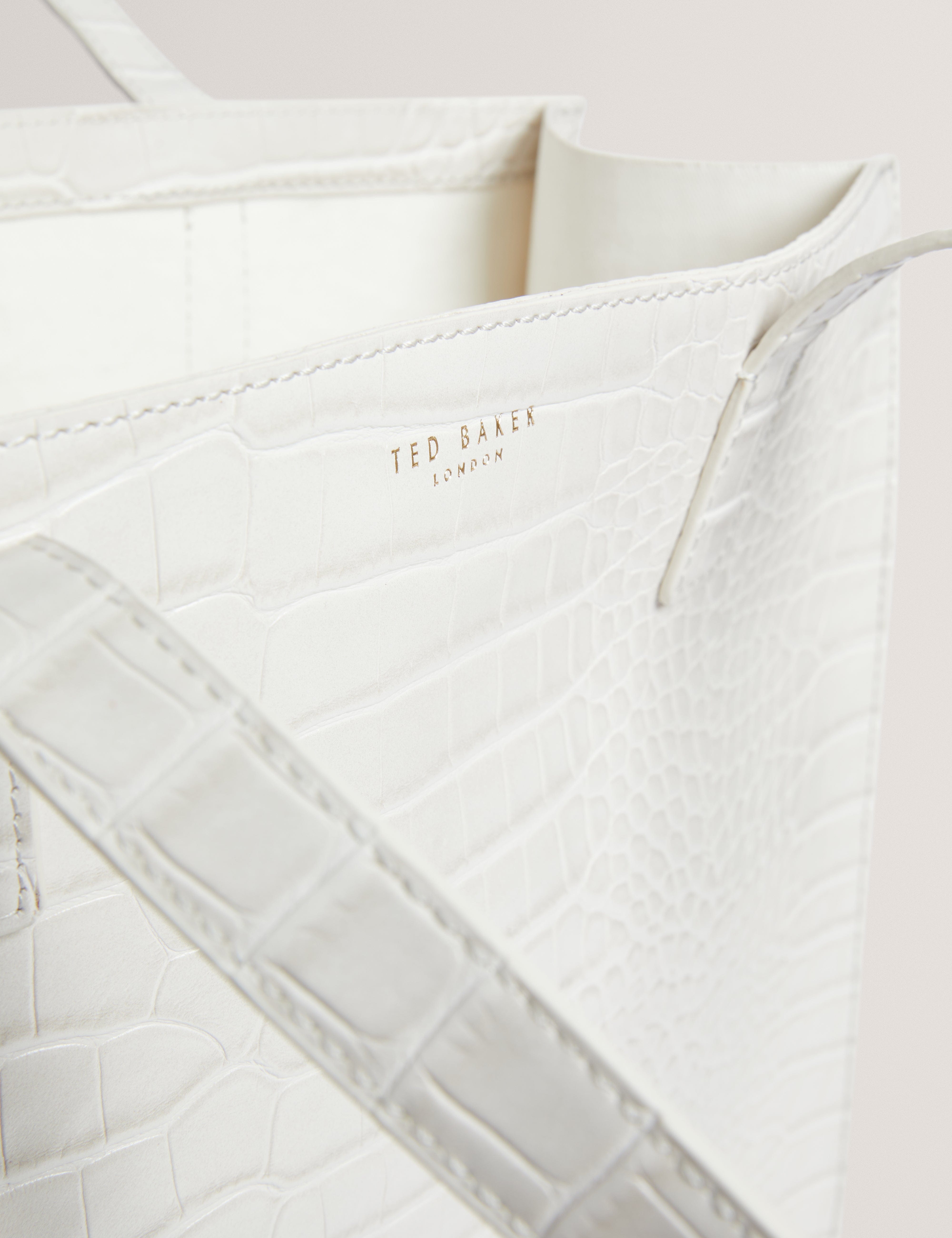 Ted Baker Wenella Croc Effect Large Icon Bag Ivory