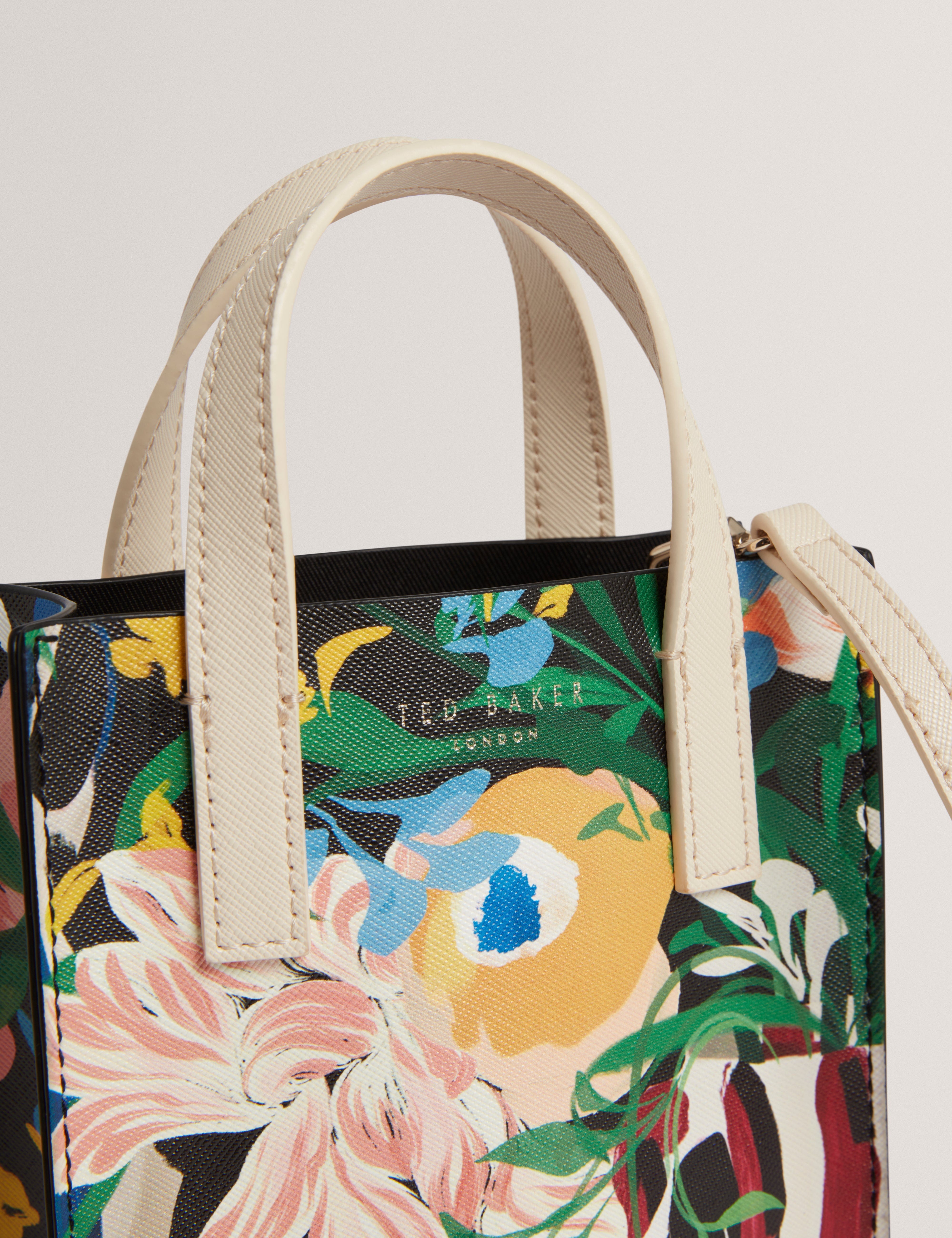 Ted Baker Bounina Floral Bouquet Printed Mini Icon Bag Multicol