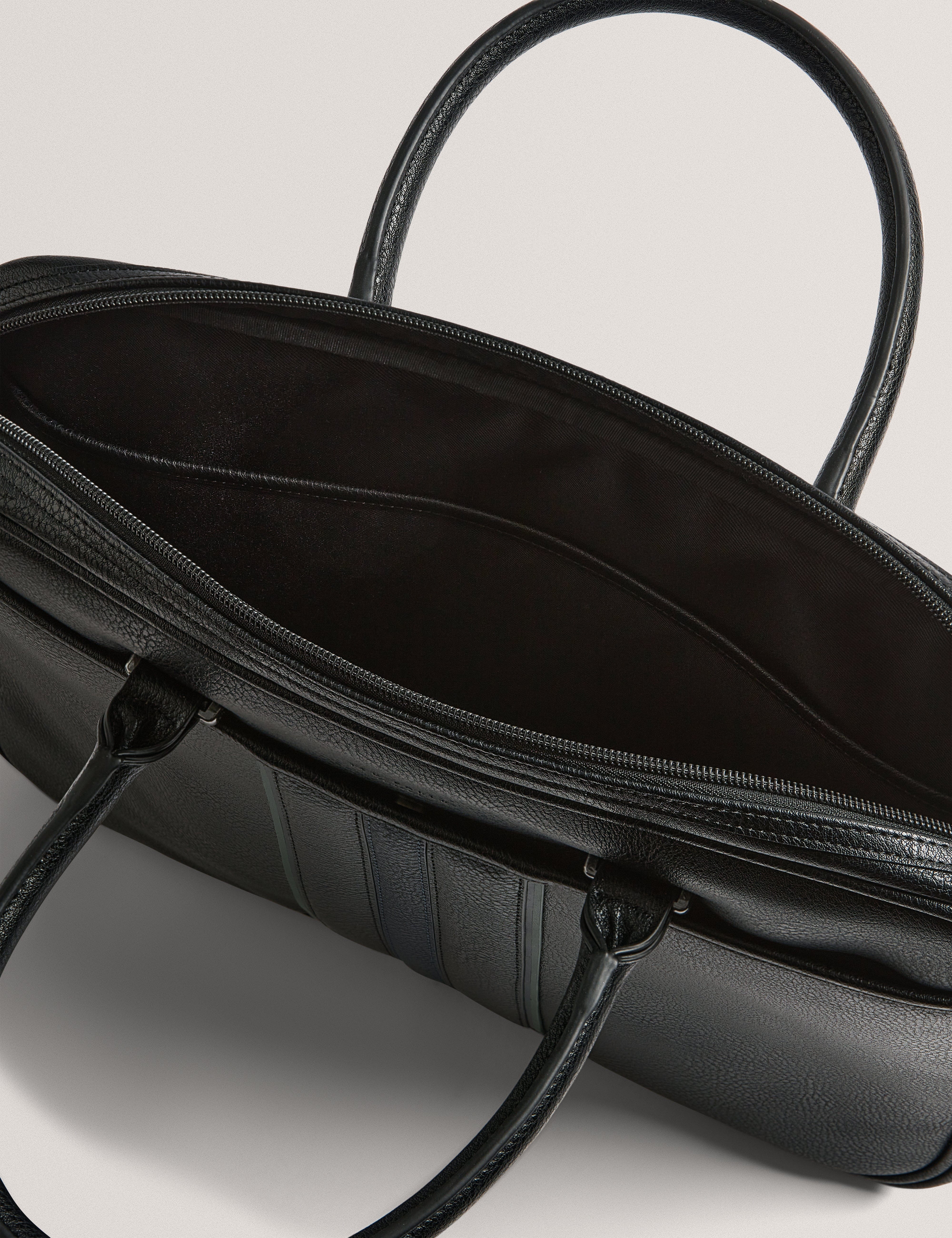 Ted Baker Kenriik Stripe Pu Document Bag Black