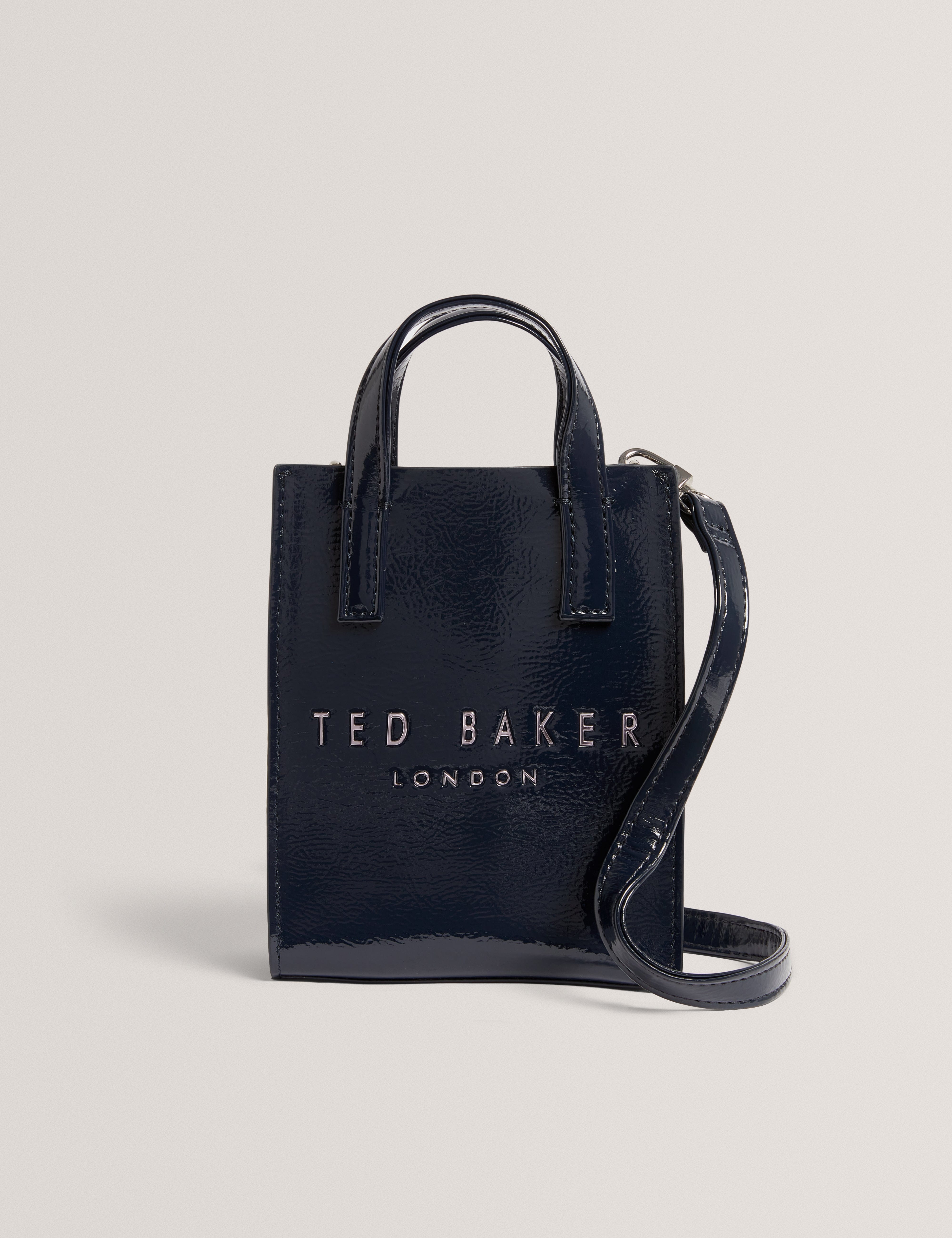 Ted Baker Cathhy Mini Printed Crinkle Icon Bag Navy