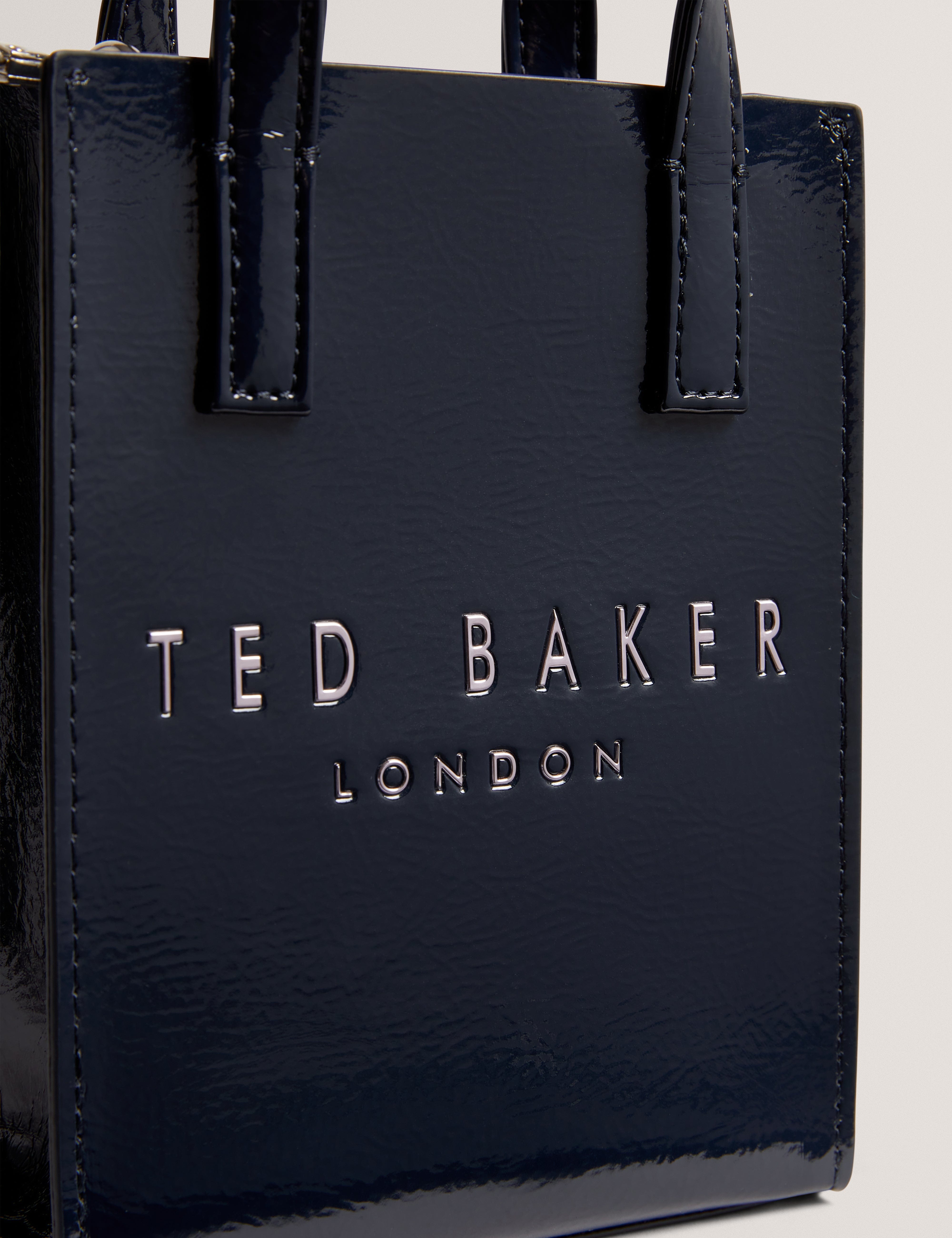 Ted Baker Cathhy Mini Printed Crinkle Icon Bag Navy
