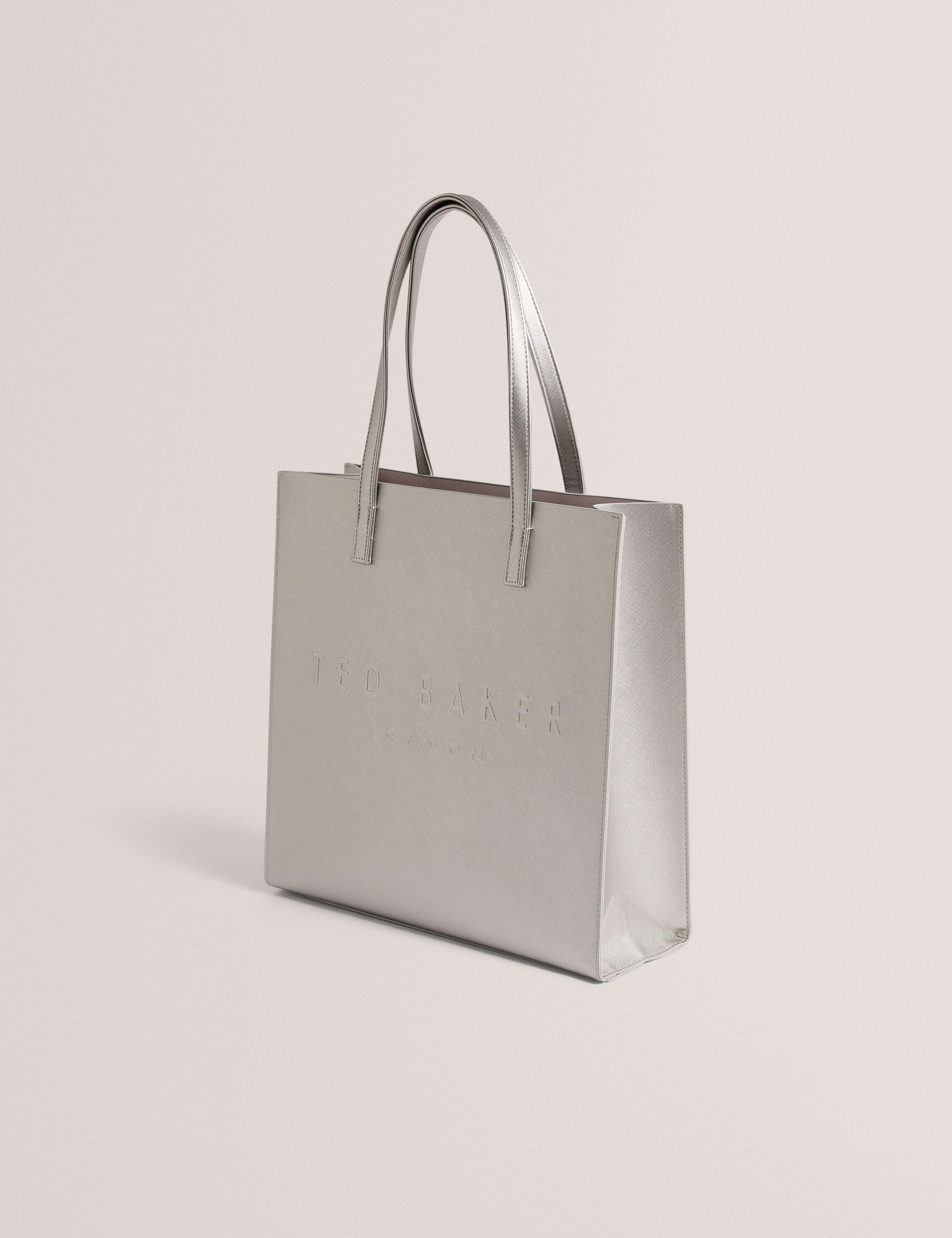 Ted Baker Soocon Crosshatch Large Icon Bag Silver