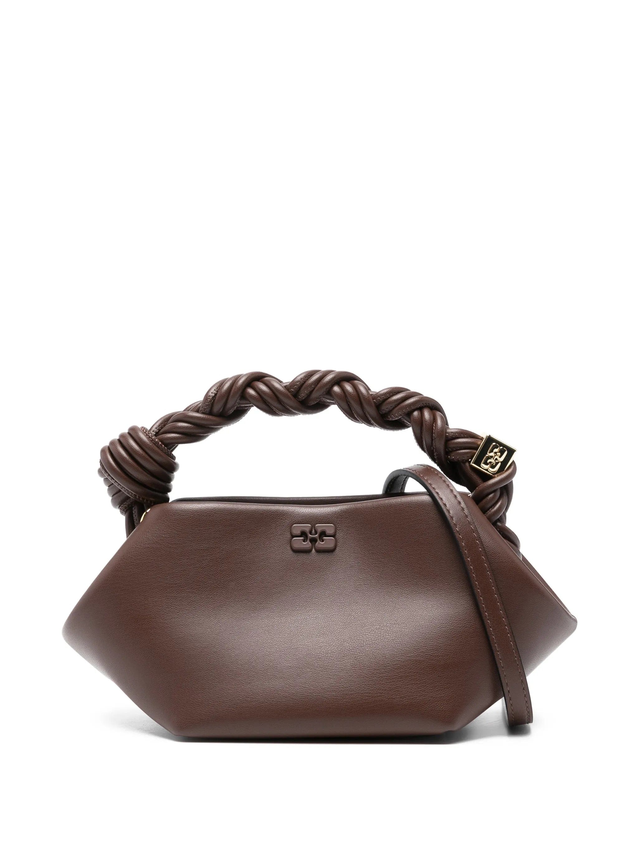 GANNI mini Bou braided - handle tote bag