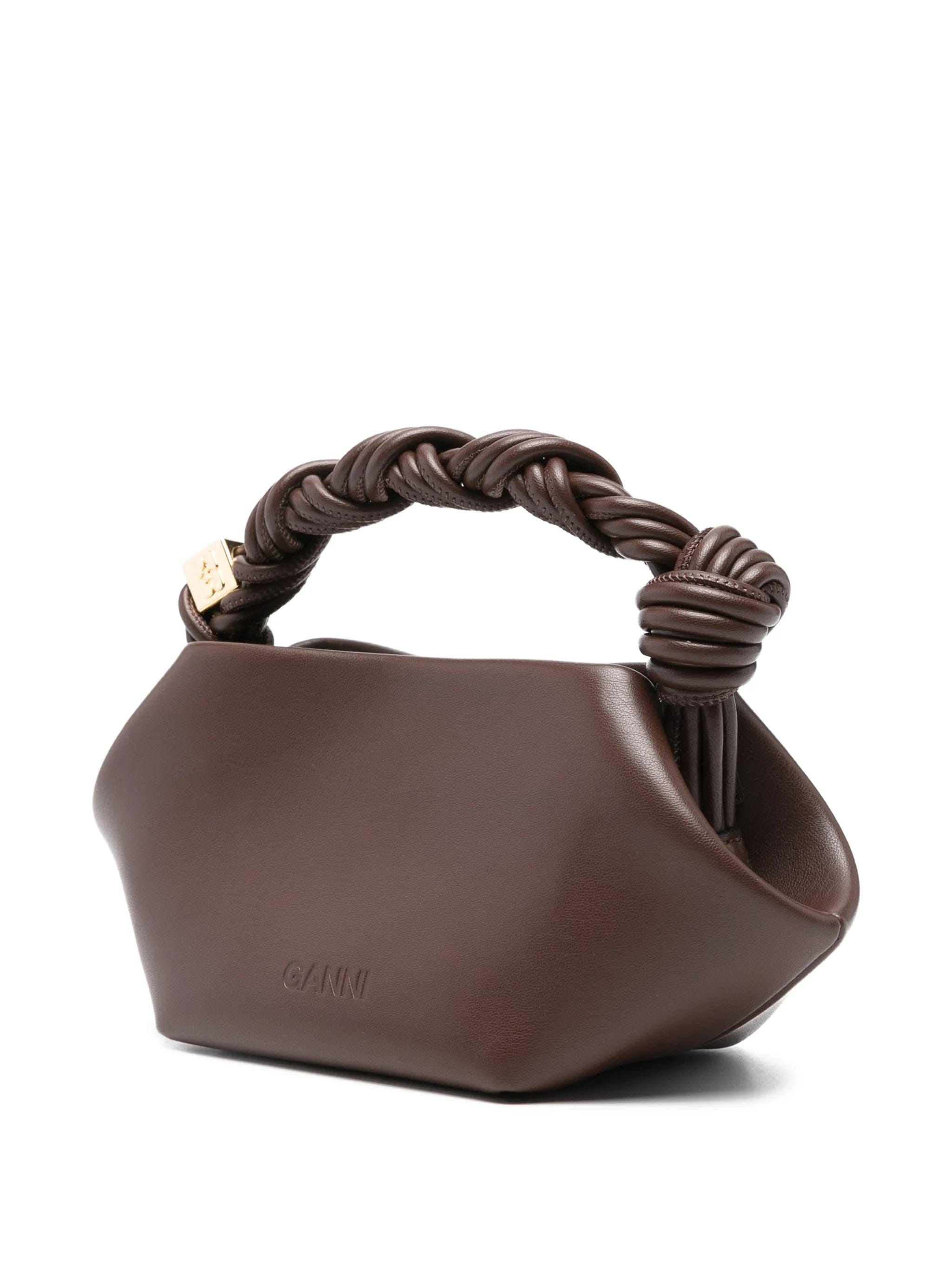 GANNI mini Bou braided - handle tote bag