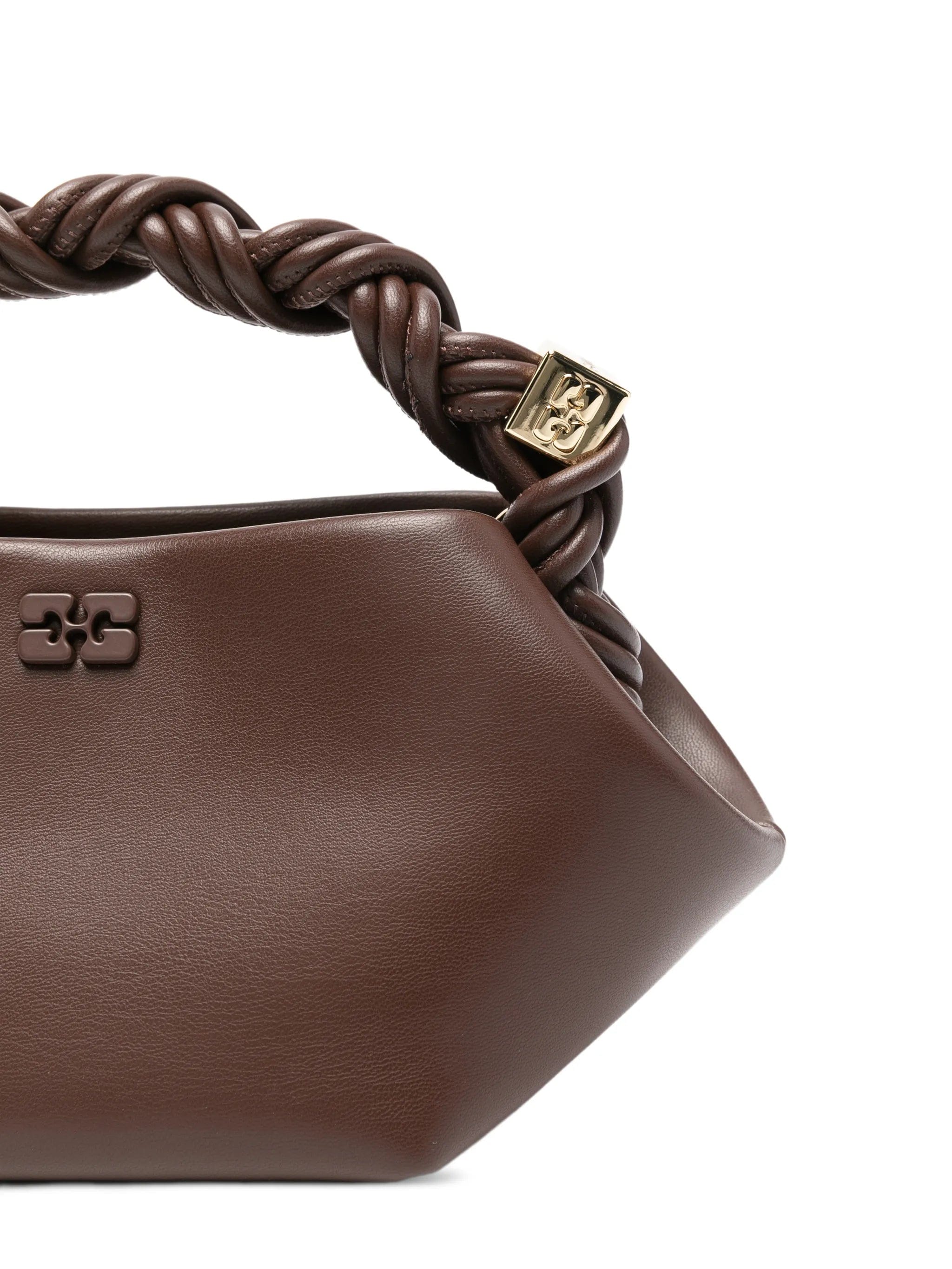 GANNI mini Bou braided - handle tote bag