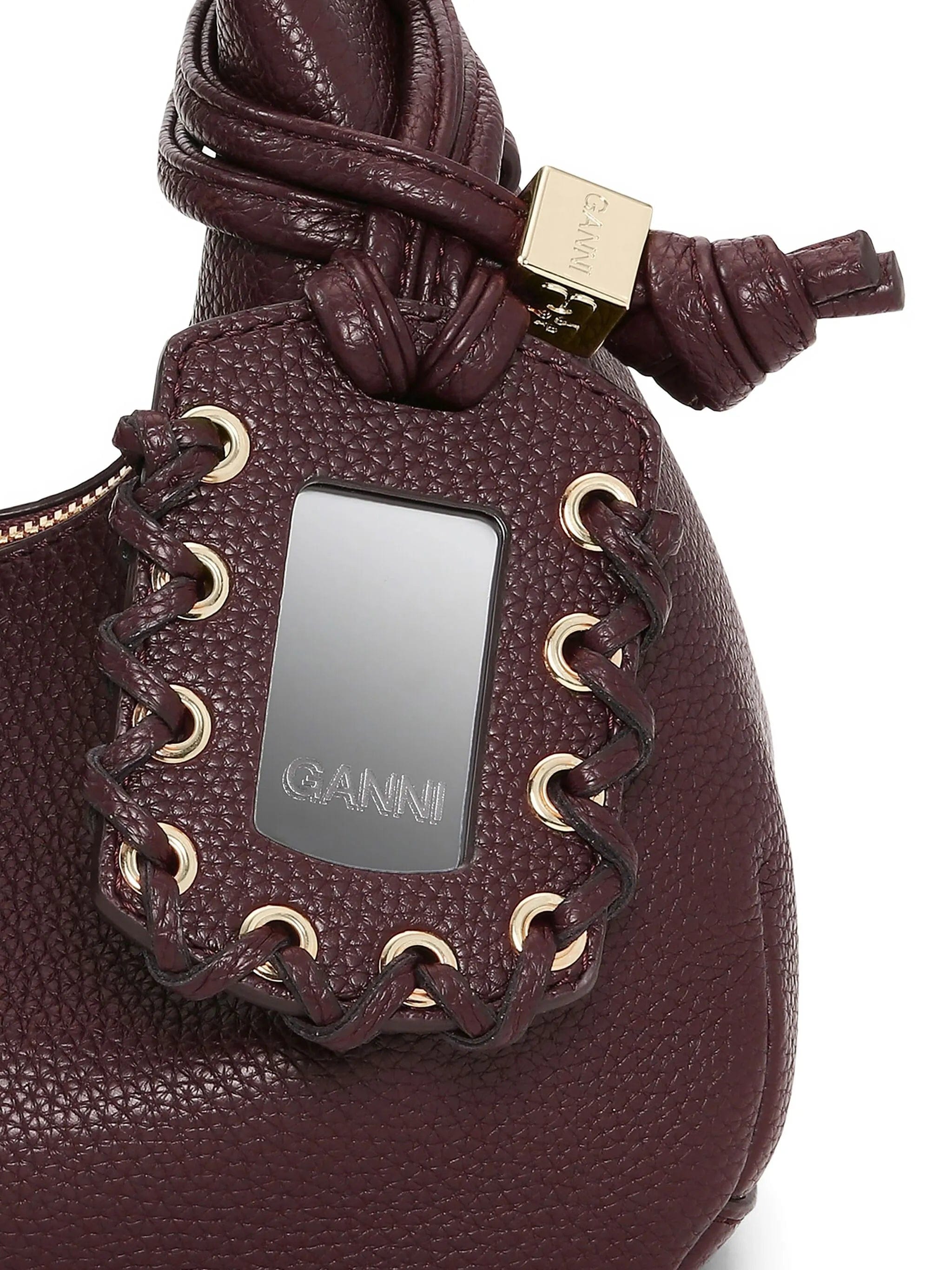 GANNI mini grained - texture tote bag