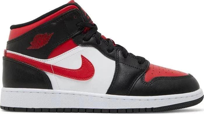 Air Jordan 1 Mid Black Fire Red GS — Off Kicks India
