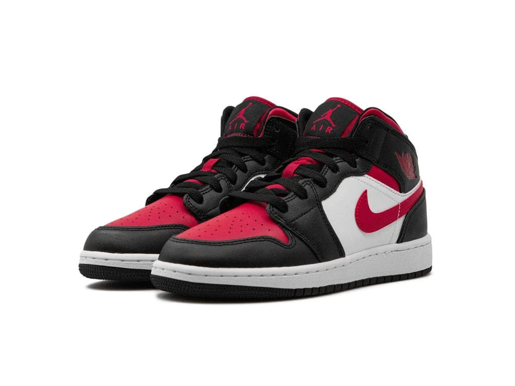 Air Jordan 1 Mid Black Fire Red GS — Off Kicks India