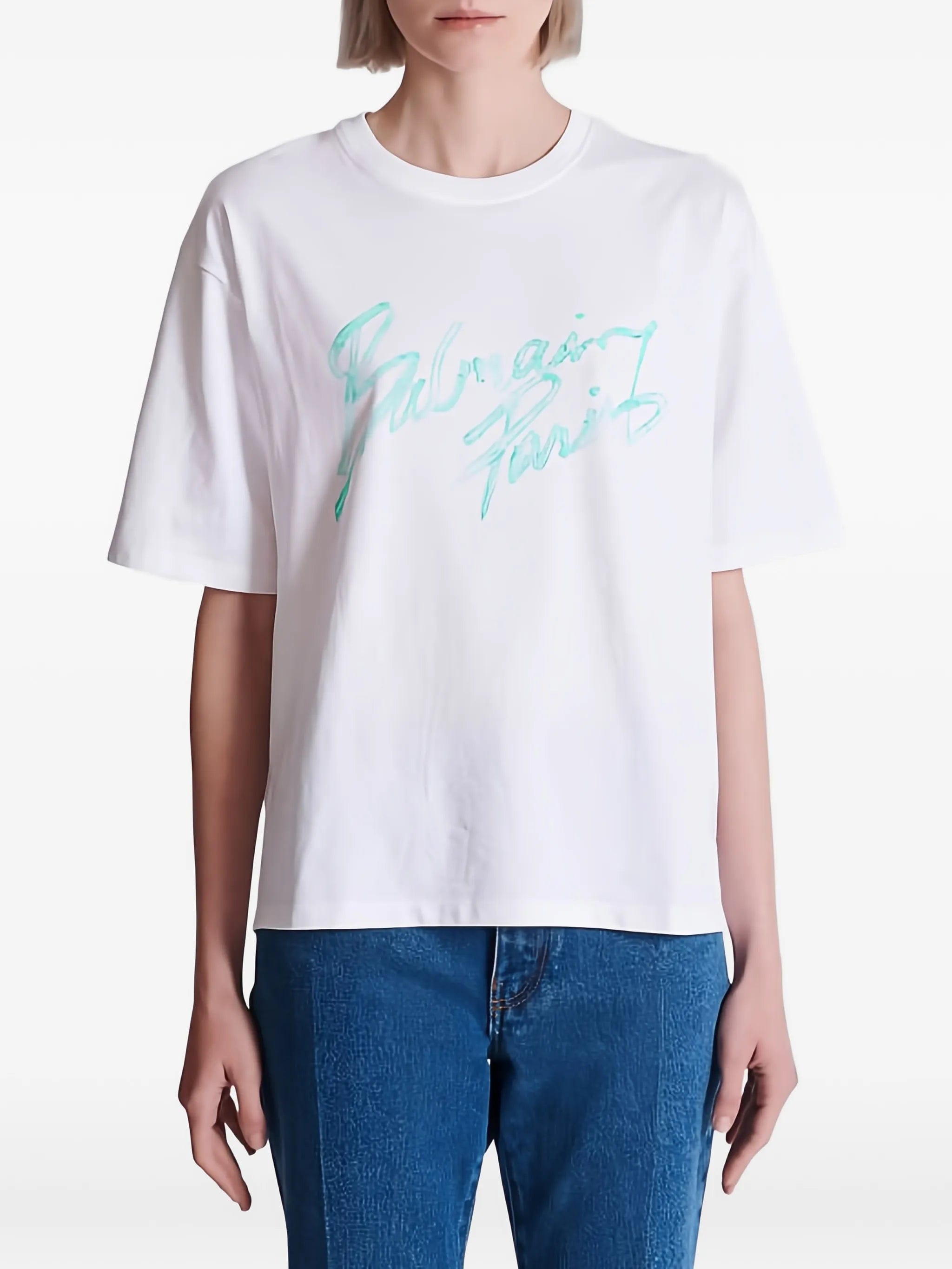 Balmain cropped T - shirt