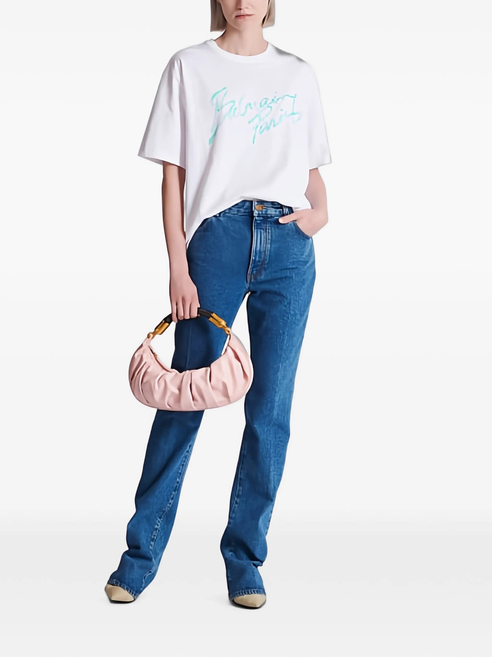 Balmain cropped T - shirt