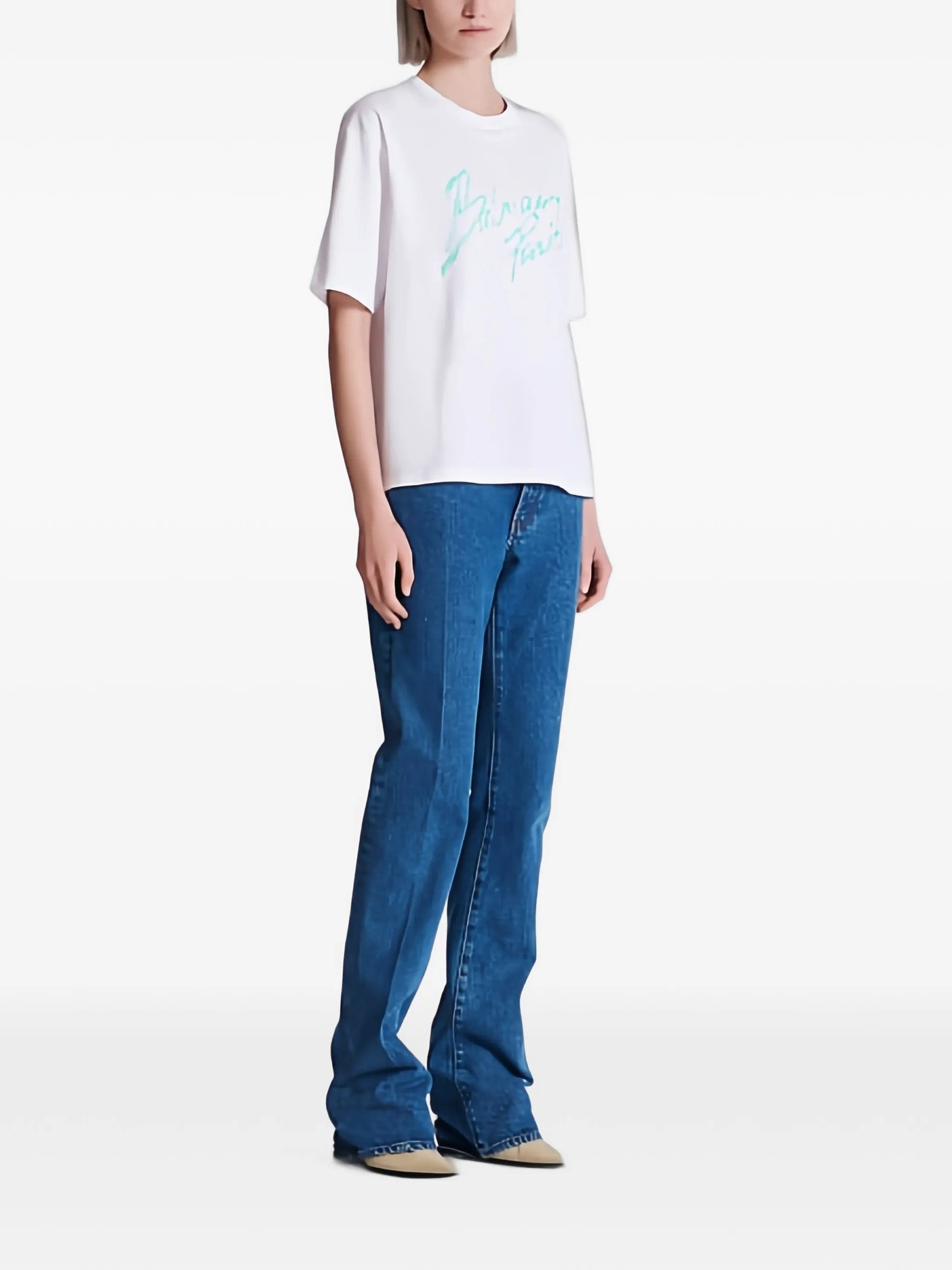 Balmain cropped T - shirt