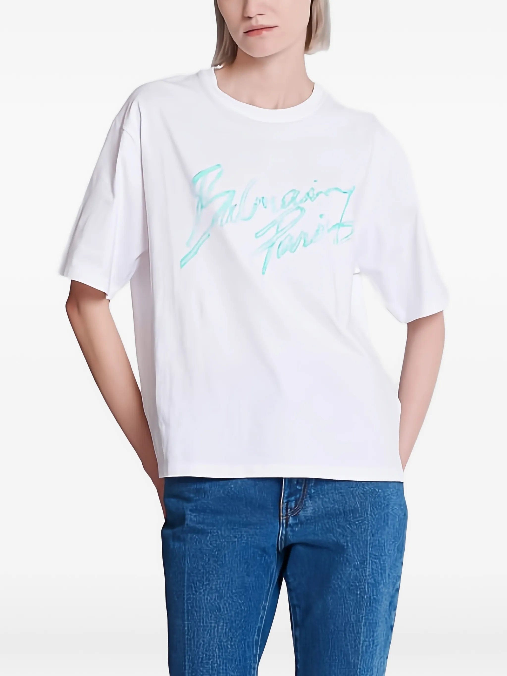 Balmain cropped T - shirt
