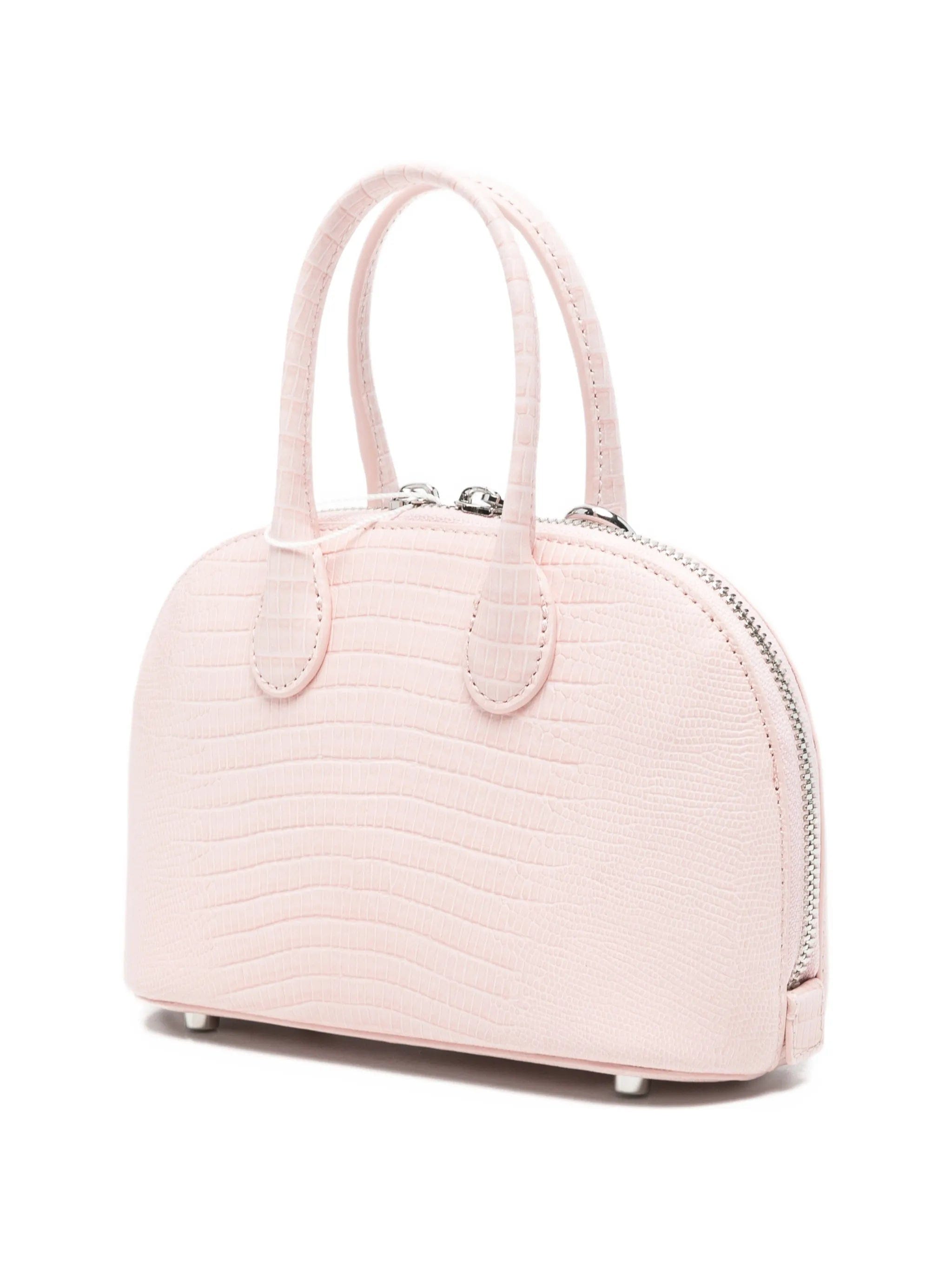 Self-Portrait lizard - embossed leather mini tote bag