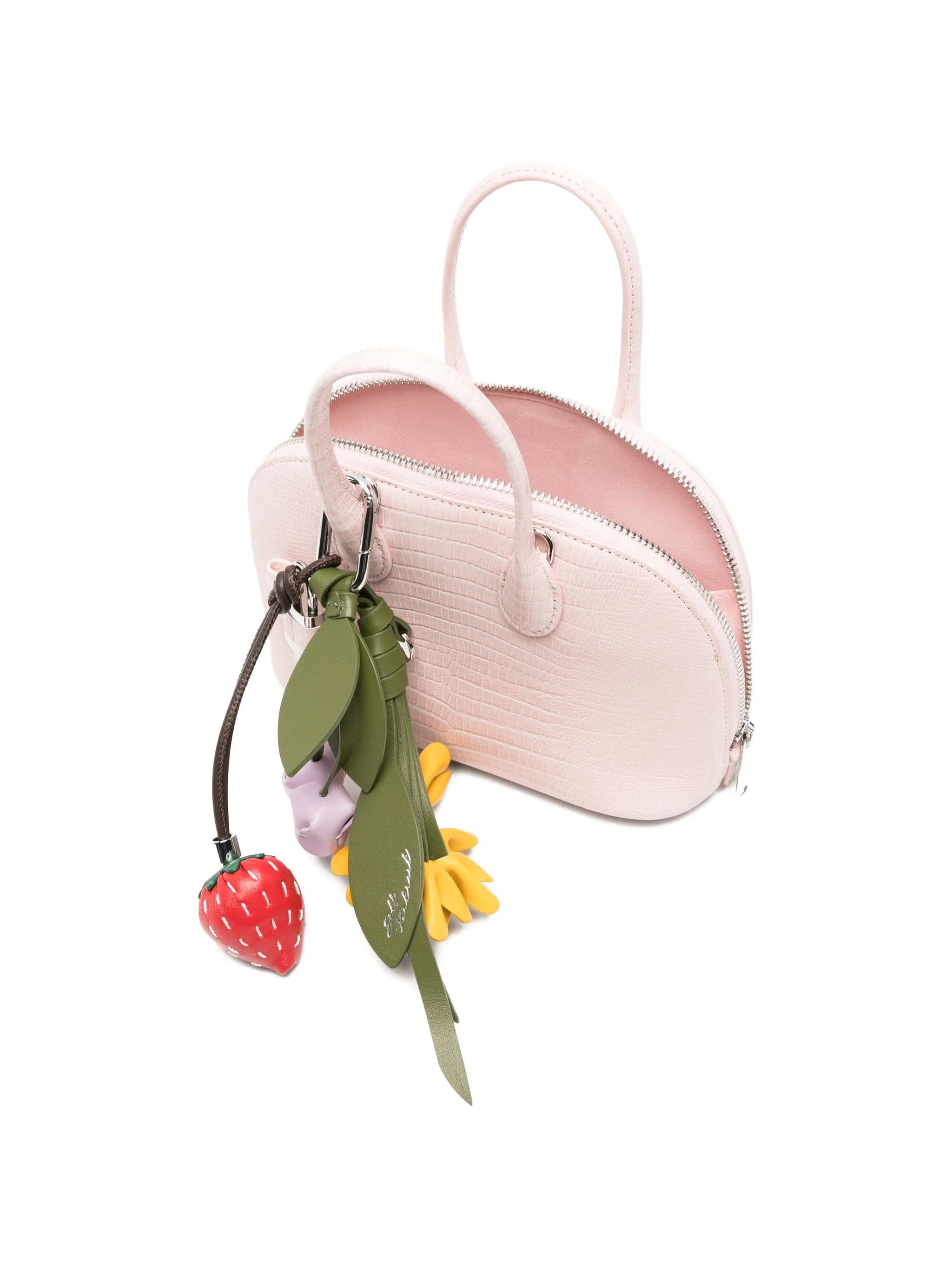 Self-Portrait lizard - embossed leather mini tote bag