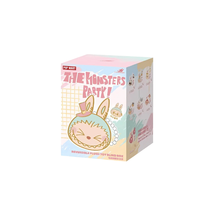 Labubu Pop Mart Labubu The Monster Party Series Reversible Plush Doll Blind Box