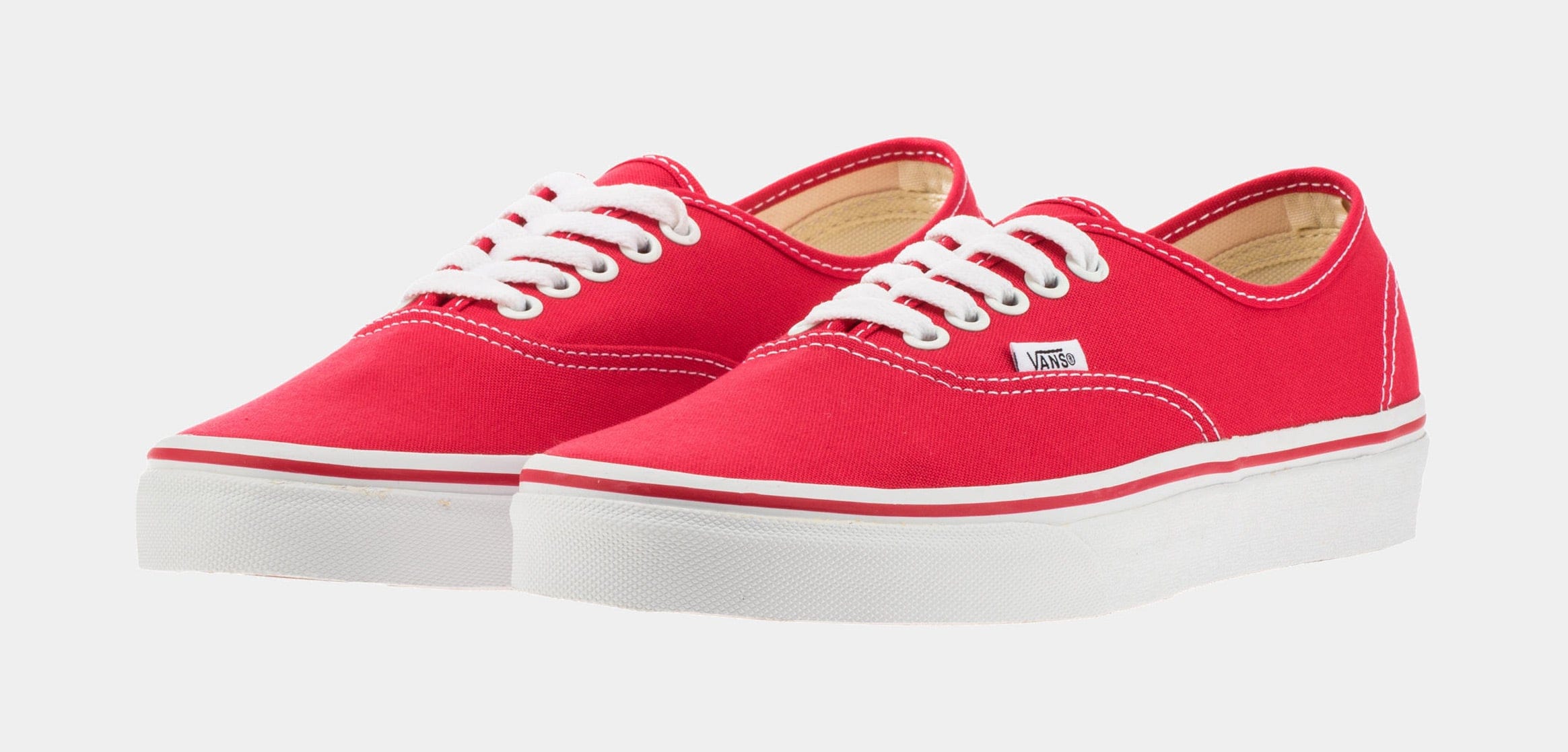 Vans Authentic Mens Skate Shoes (Red)