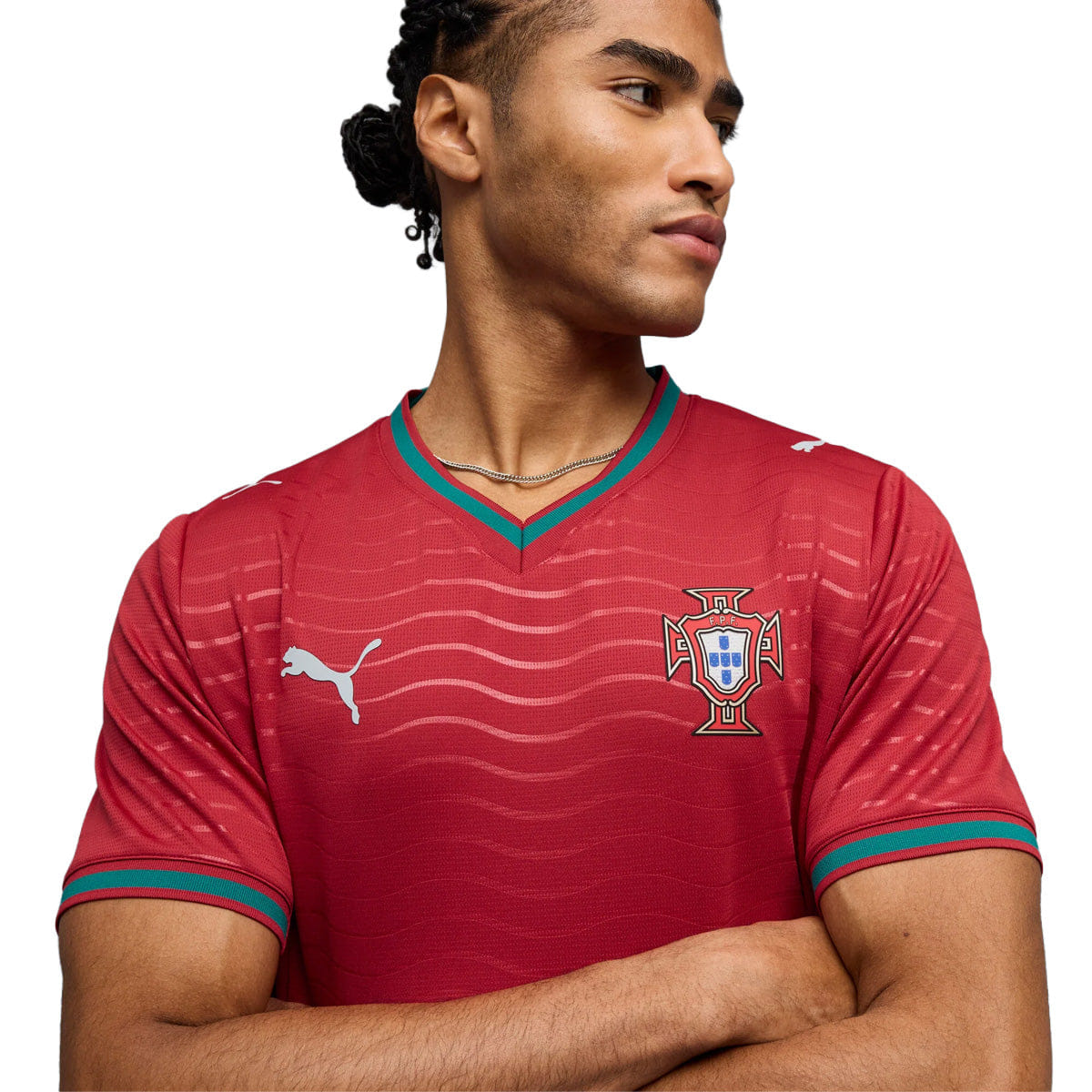 PUMA Portugal 2026 Home Jersey Club Red/Green Lagoon