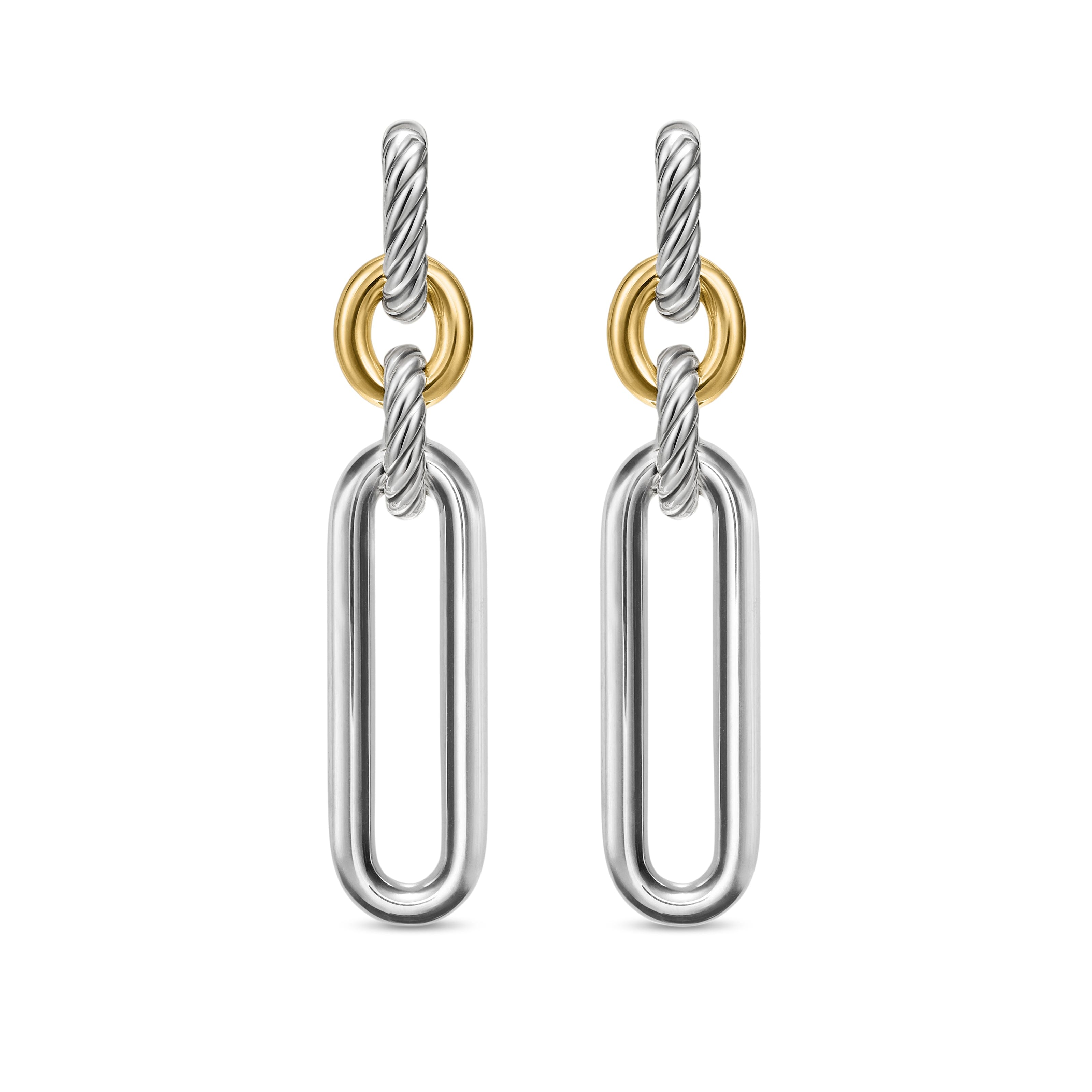 David Yurman Lexington Collection Earring in Sterling Silver and 18k Gold