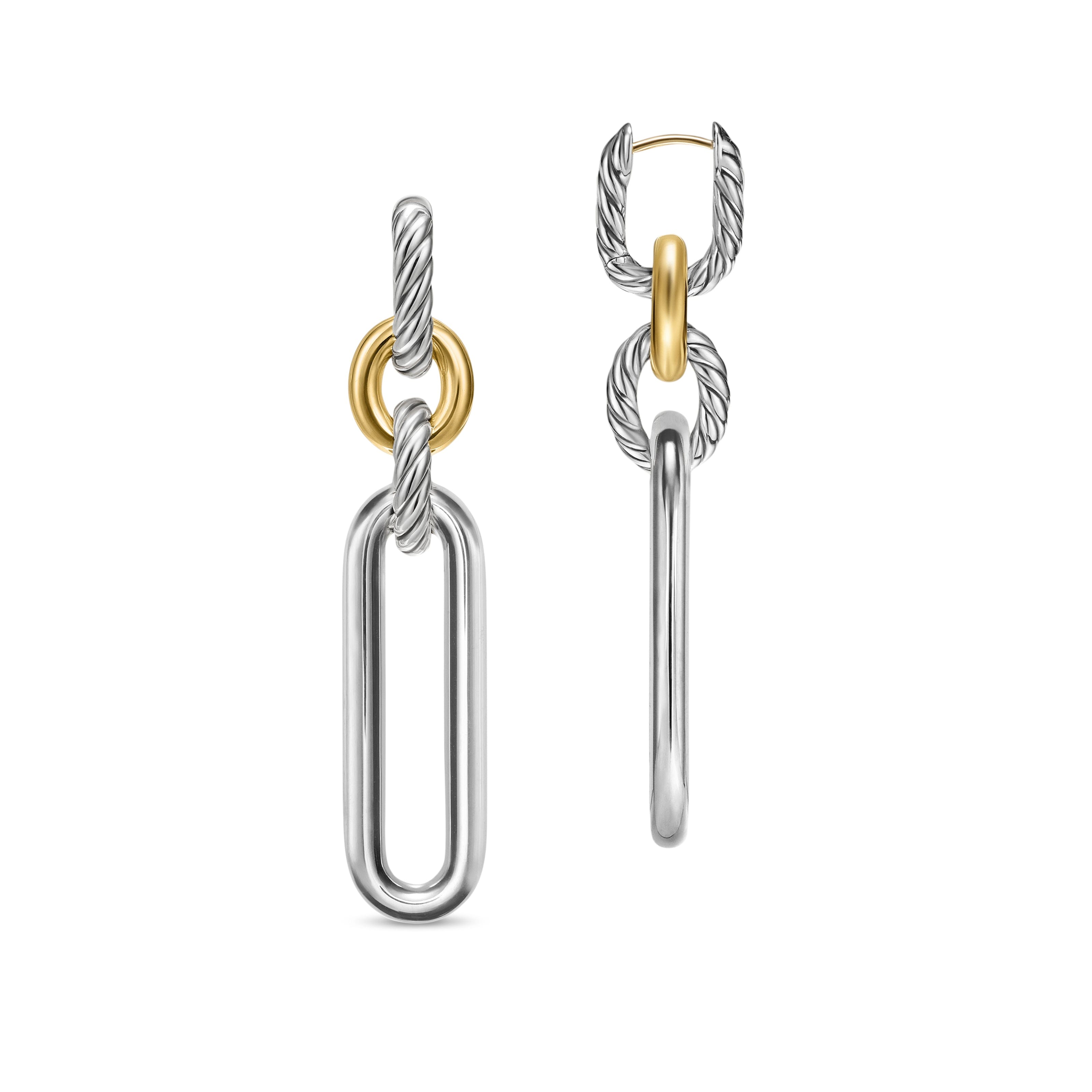 David Yurman Lexington Collection Earring in Sterling Silver and 18k Gold