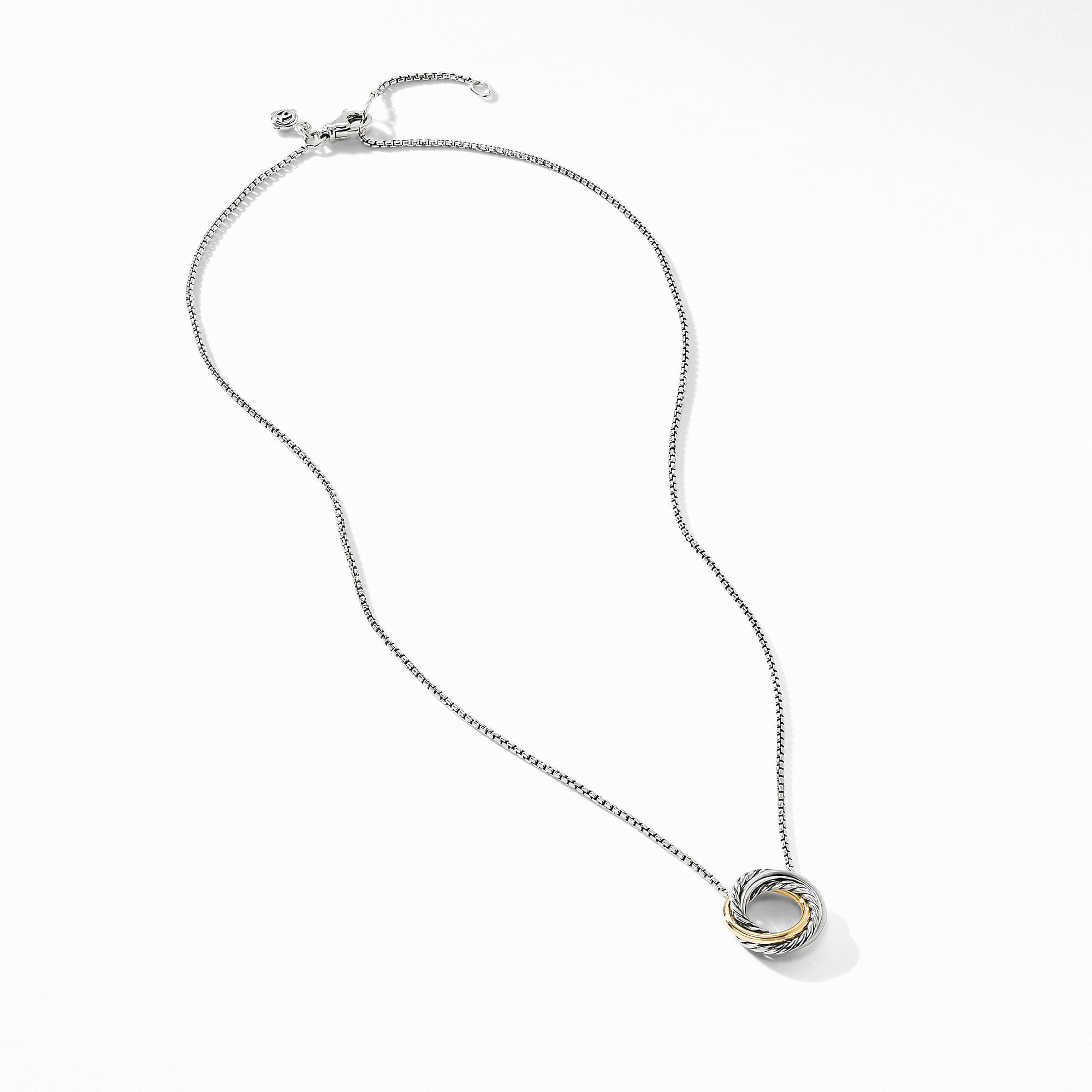 David Yurman Crossover Mini Pendant Necklace with 18k Gold - N16090 S817