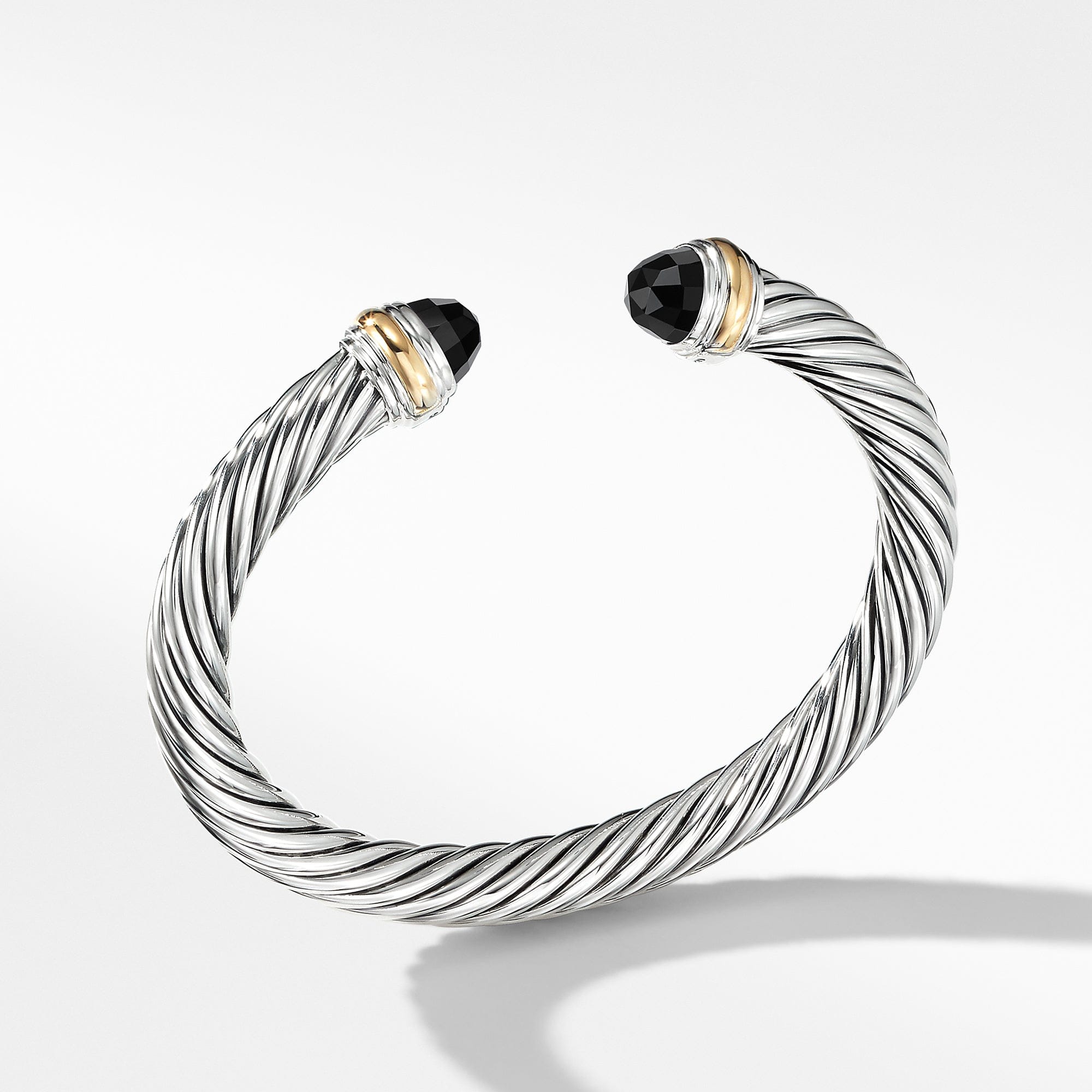 David Yurman Cable Classics Bracelet with Black Onyx and 14K Gold - B04425 S4ABOM
