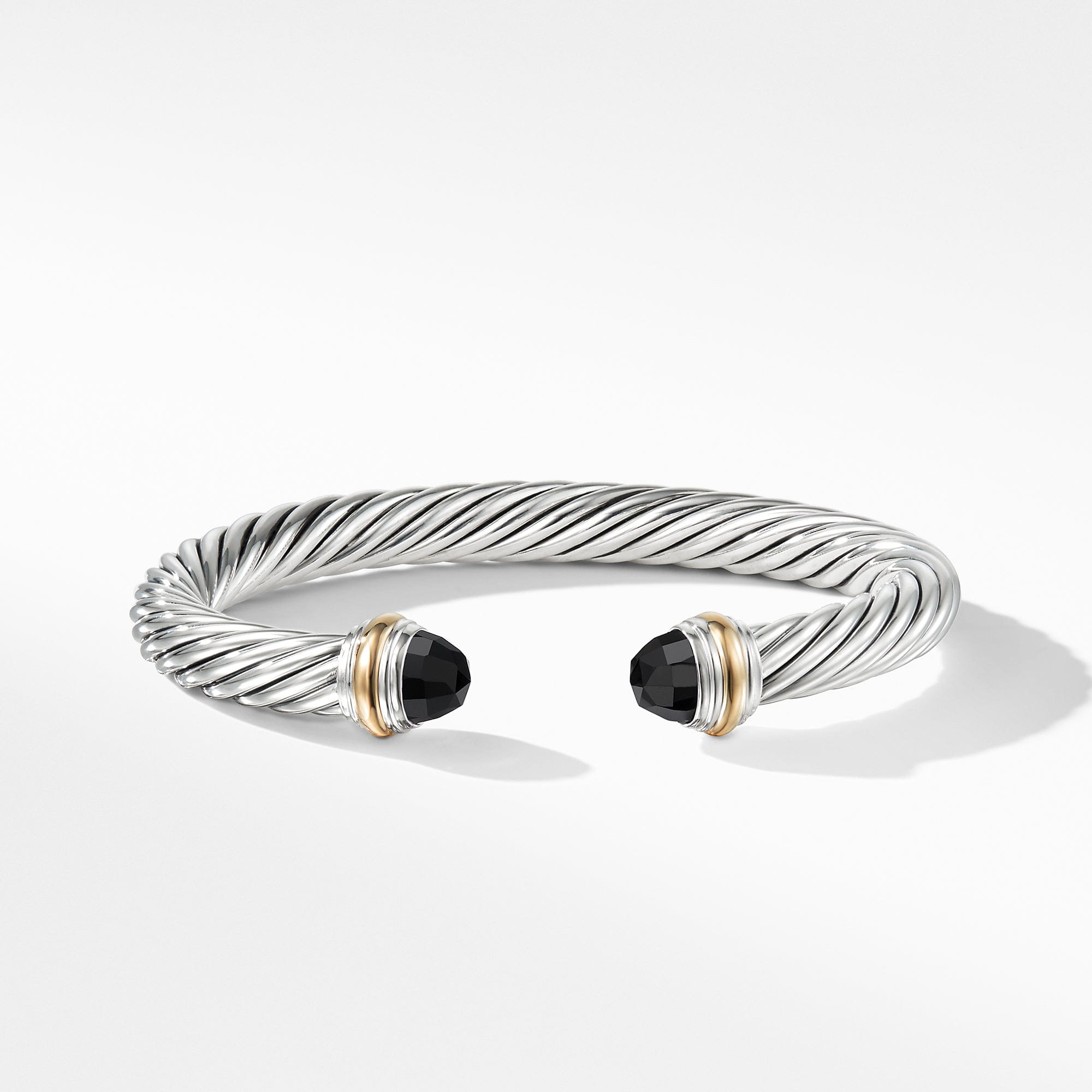 David Yurman Cable Classics Bracelet with Black Onyx and 14K Gold - B04425 S4ABOM