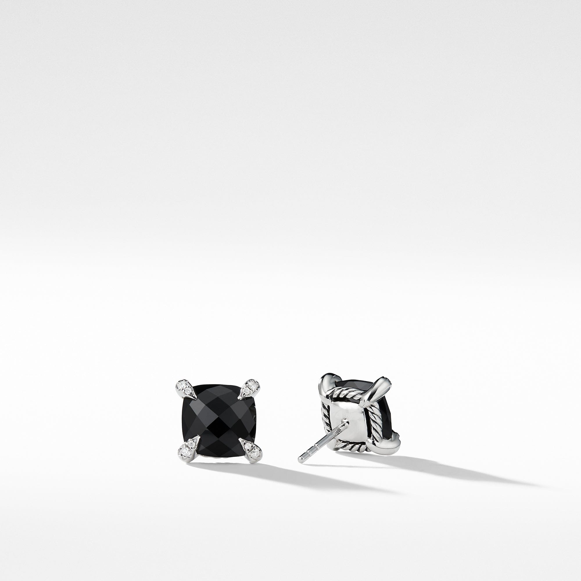 David Yurman Chatelaine Stud Earrings with Black Onyx & Pave Diamonds - E12834DSSABODI