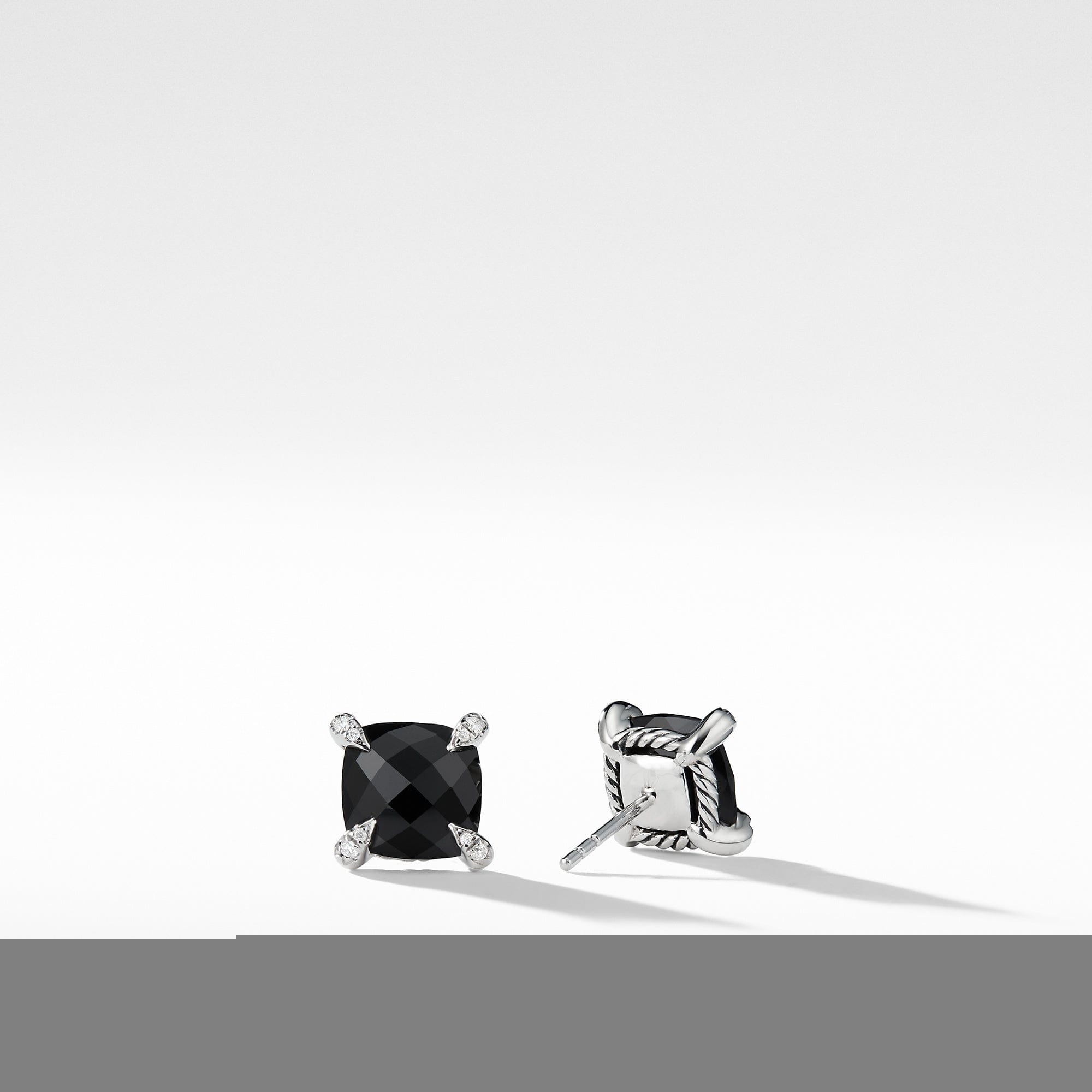 David Yurman Chatelaine Stud Earrings with Black Onyx & Pave Diamonds - E12834DSSABODI