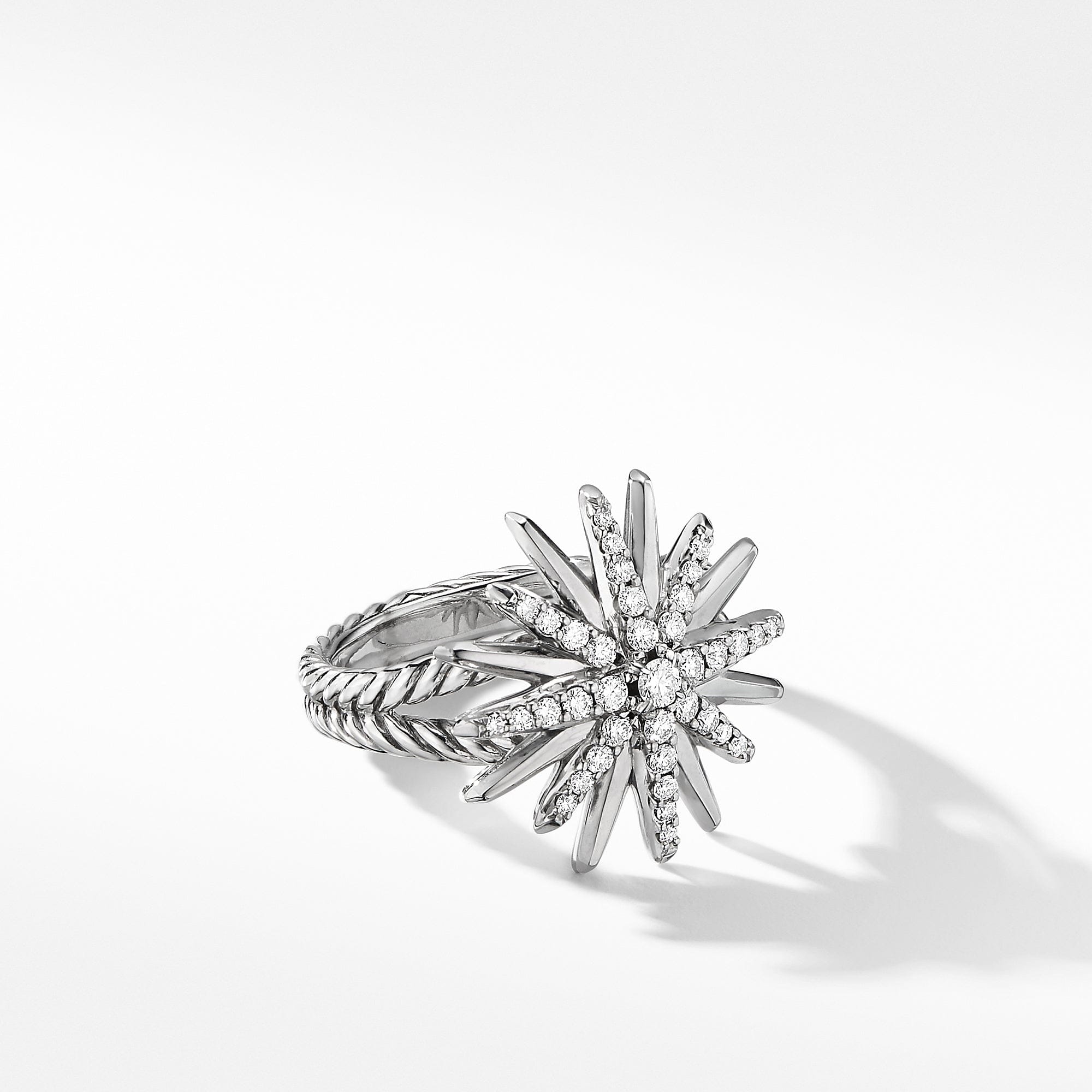 David Yurman Starburst Station Ring with Pavé Diamonds, Size 6