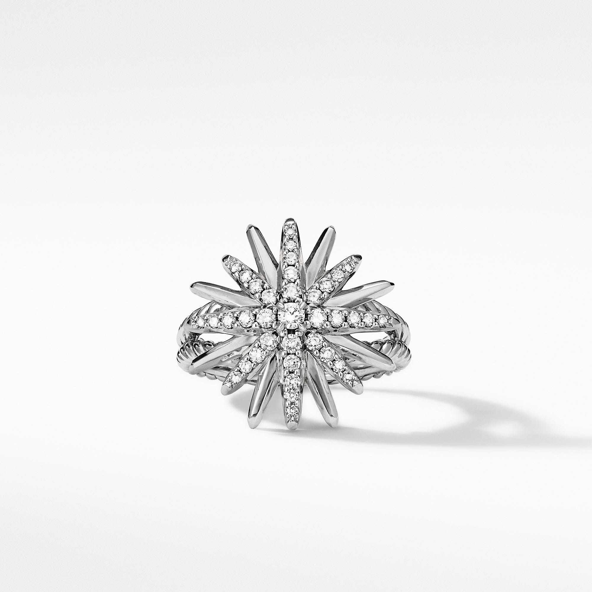 David Yurman Starburst Station Ring with Pavé Diamonds, Size 6