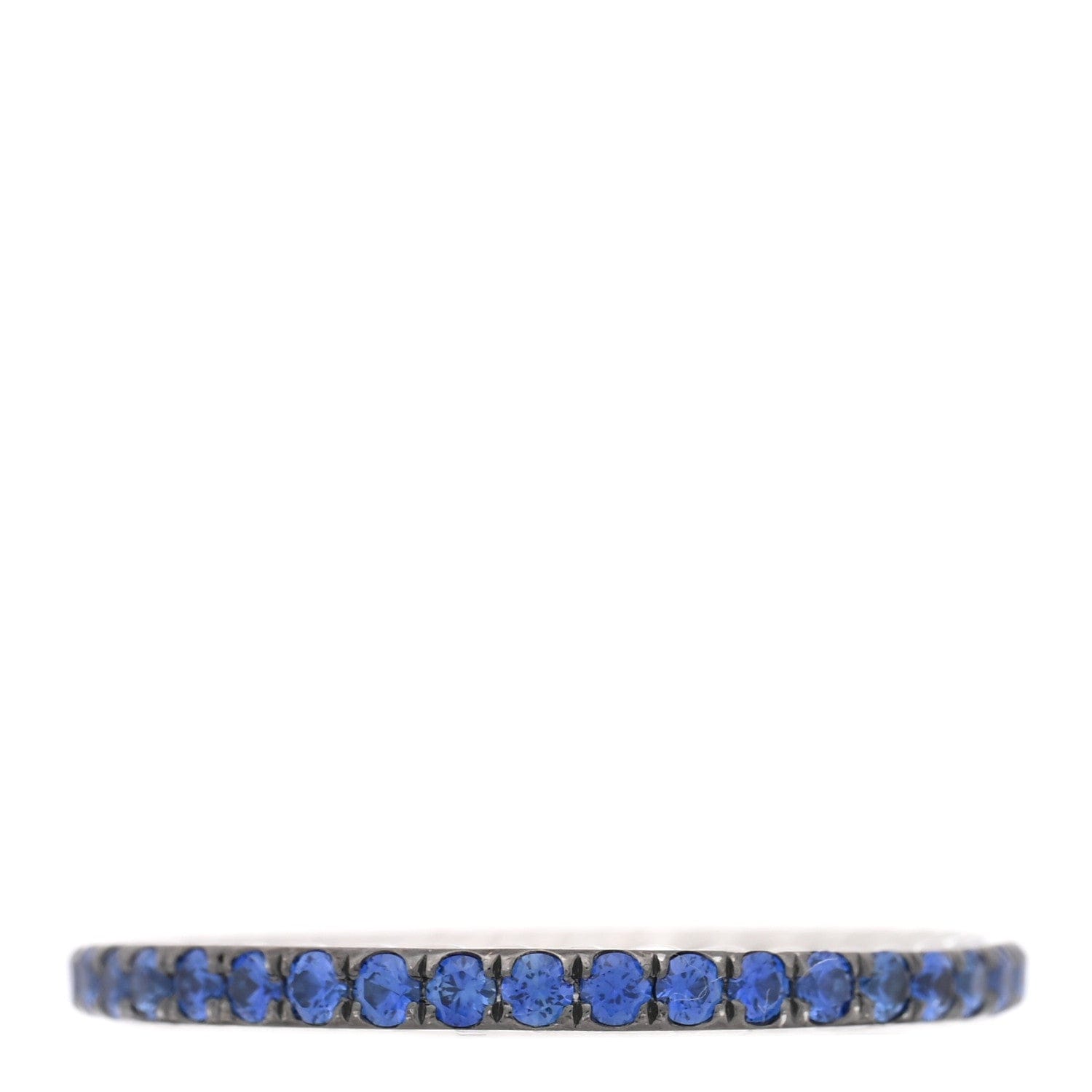 David Yurman Platinum Blue Sapphire 1.85 mm Eden Eternity Band Ring 52 6