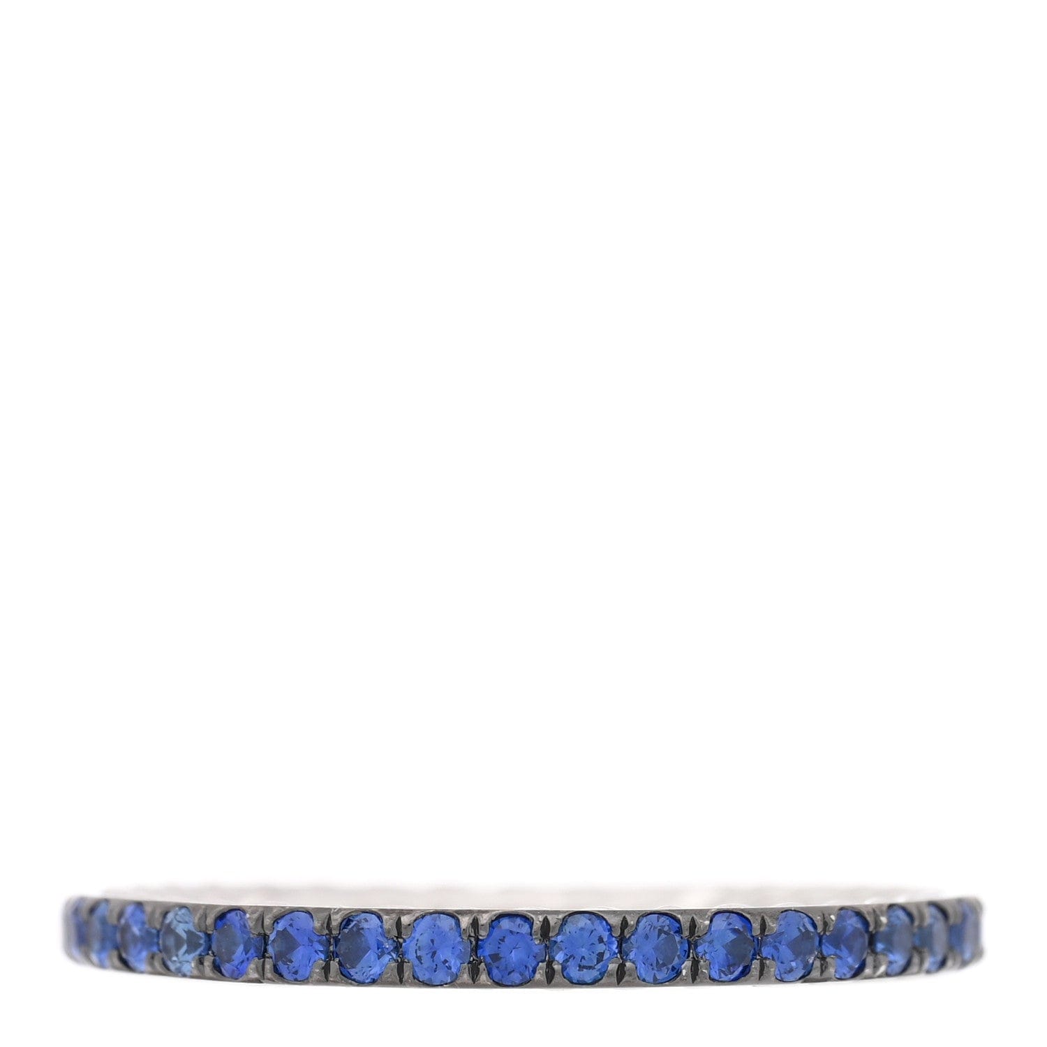 David Yurman Platinum Blue Sapphire 1.85 mm Eden Eternity Band Ring 52 6