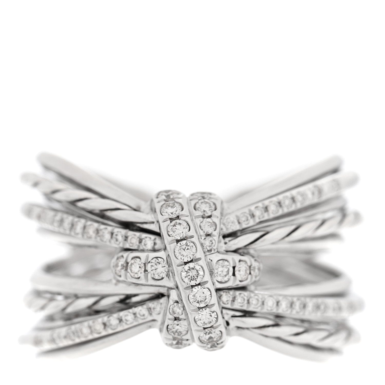 David Yurman Sterling Silver Diamond Angelika Maltese Ring 57 8