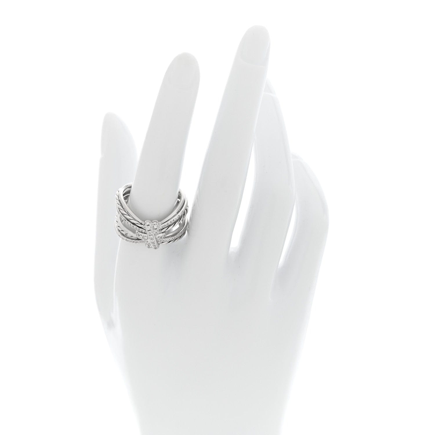 David Yurman Sterling Silver Diamond Angelika Maltese Ring 57 8